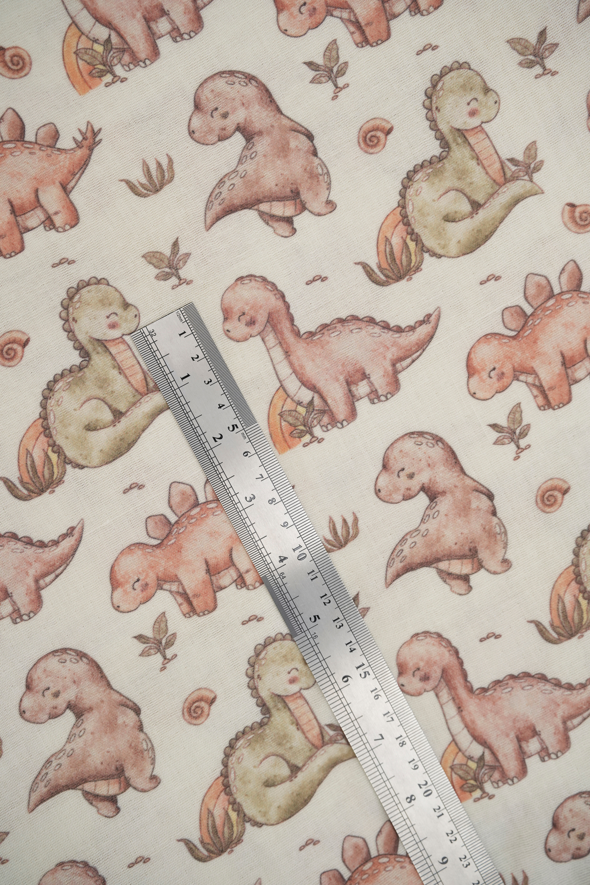 Tuğba Kuğu Baskılı Müslin Kumaş  | Baby Dinosaur fotoğrafı 4 (önizleme)