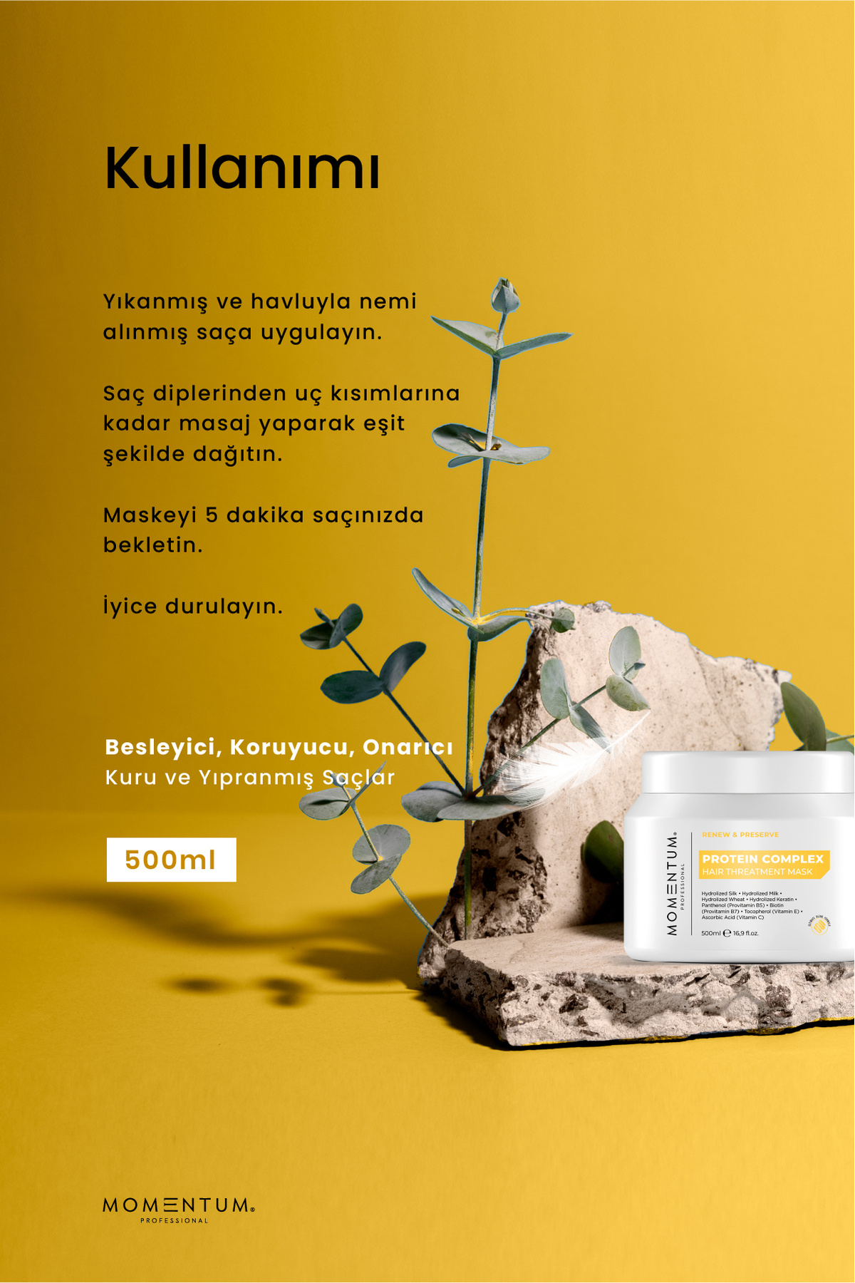 SAÇ BAKIM MASKESİ PROTEİN COMPLEX MASK 500 ML — 0093 — تصویر 2 از 3