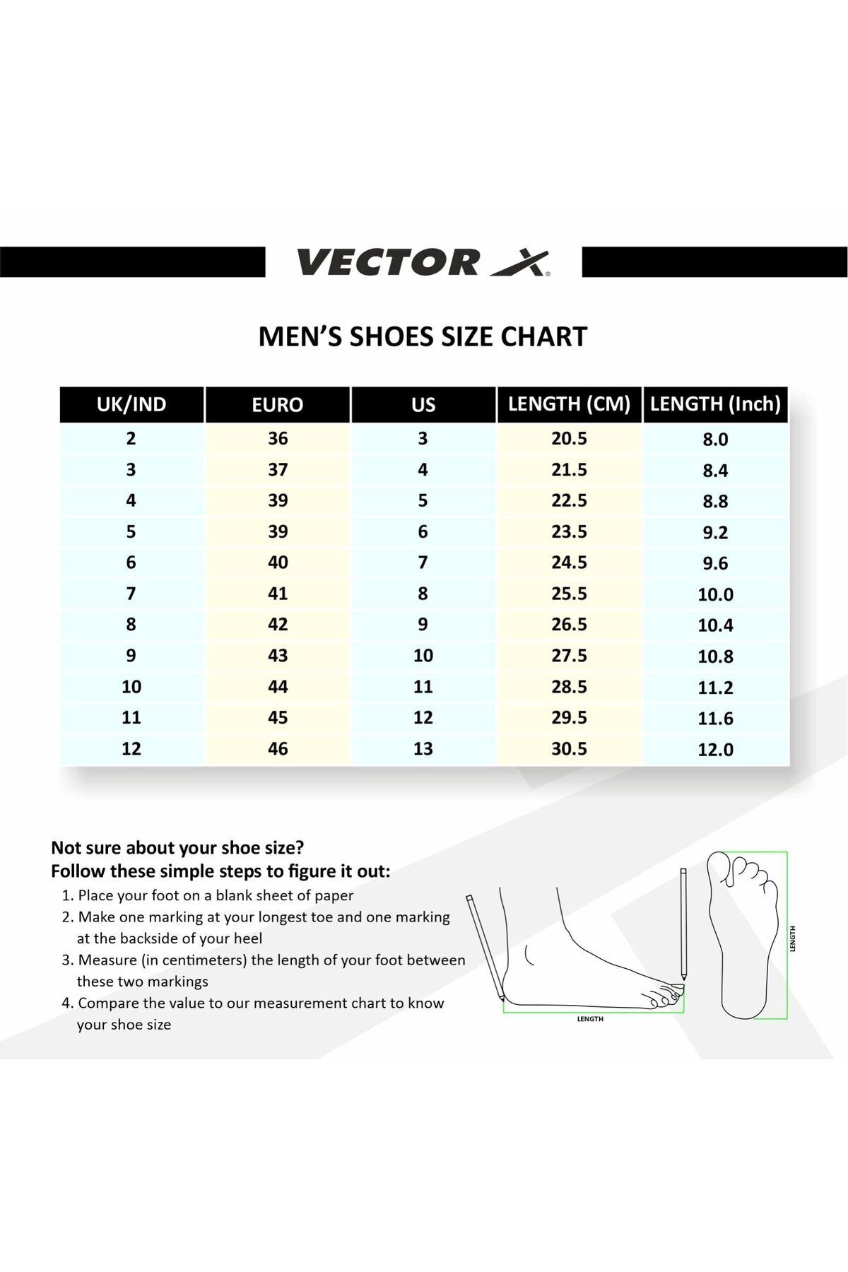 Vector-حذاء الجري/الركض X Defence | أسود/أبيض | المقاس: 7 Uk/8 Us/41 EU | غير قابل للانزلاق 3