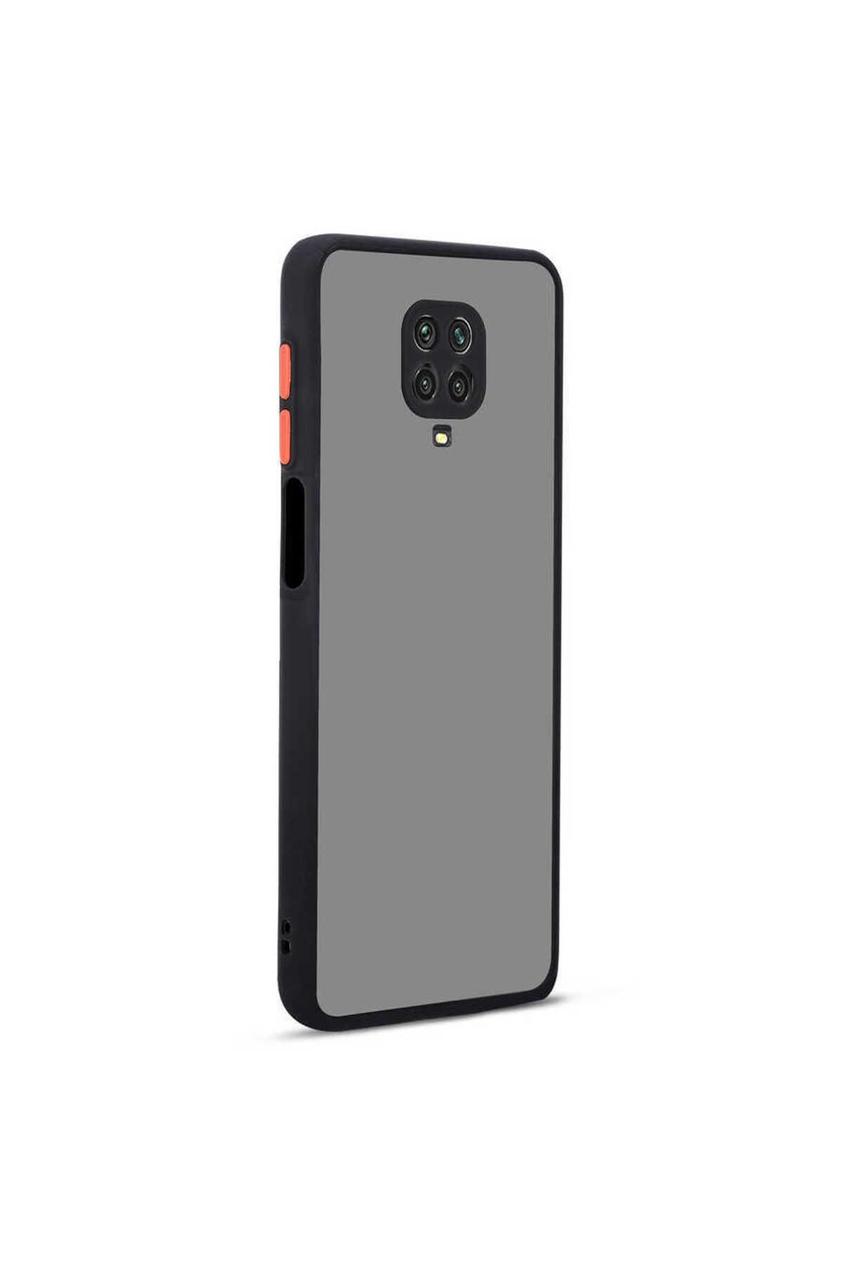 gaappy Hod Serisi Xiaomi Redmi Note 9S Siyah - Kırmızı Kapak