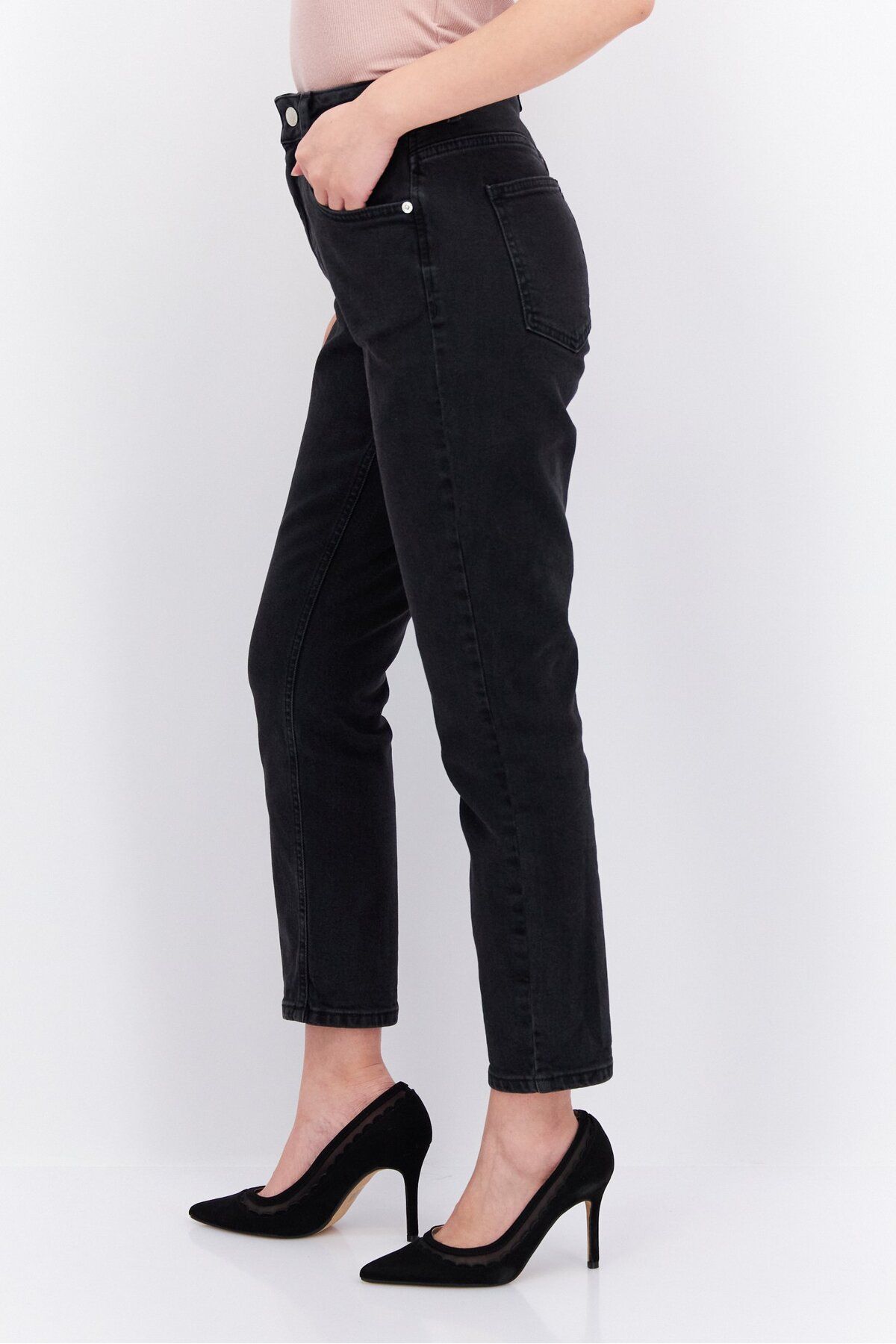 Asos Design-Women Petite Stretchable Jeans, Washed Black 2