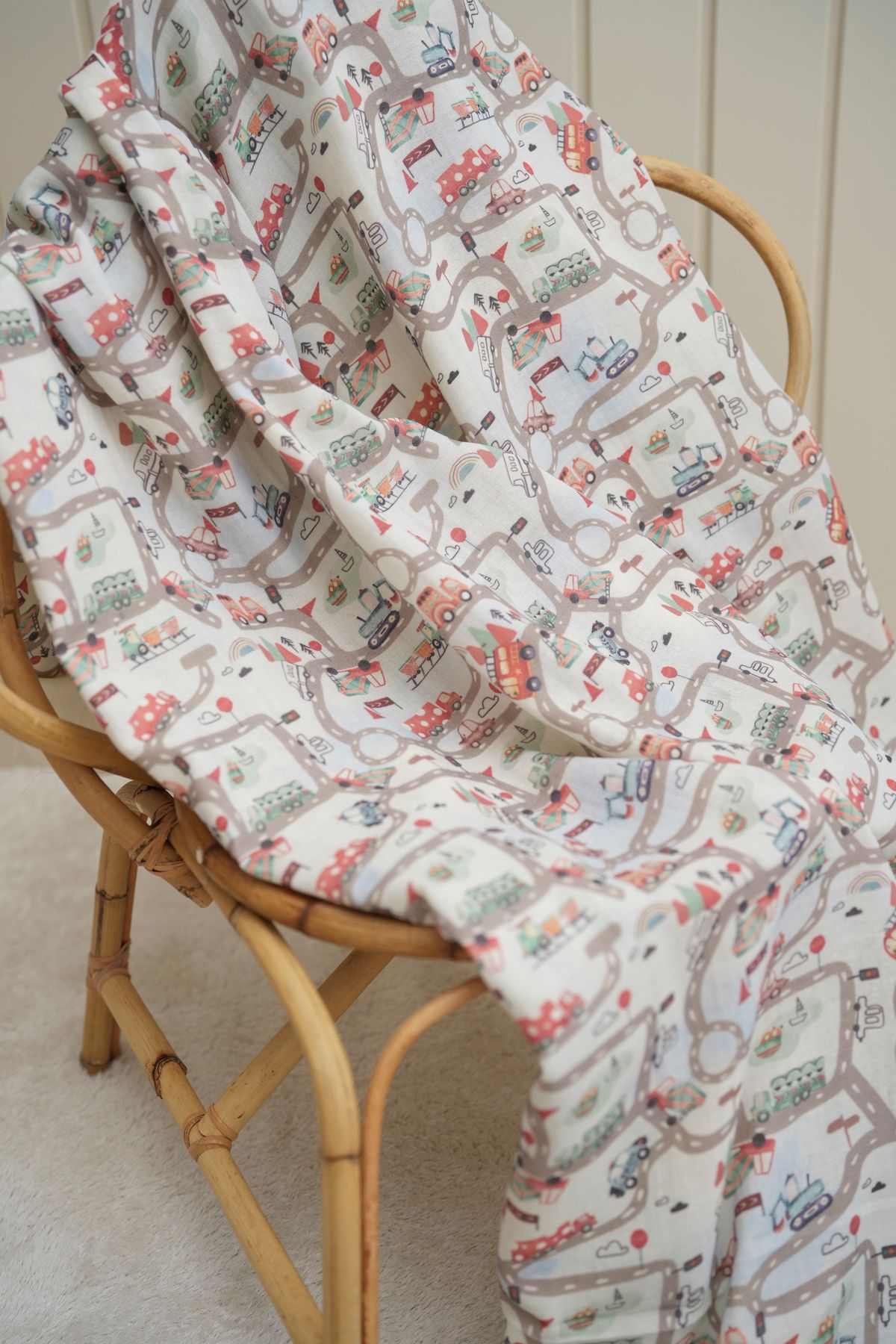 Tuğba Kuğu-Muslin Printed Fabric - Driveways 2