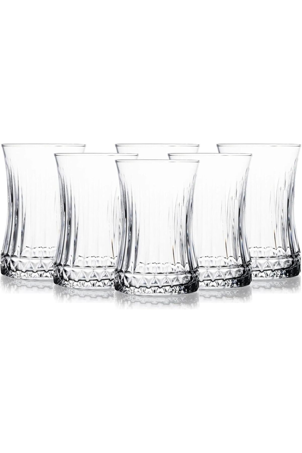 STOREMAX cmllashop Adet Kristal Desenli Çay Bardağı - 160 ML Çok Amaçlı Bardak, Meşrubat, Çay ve Kahv