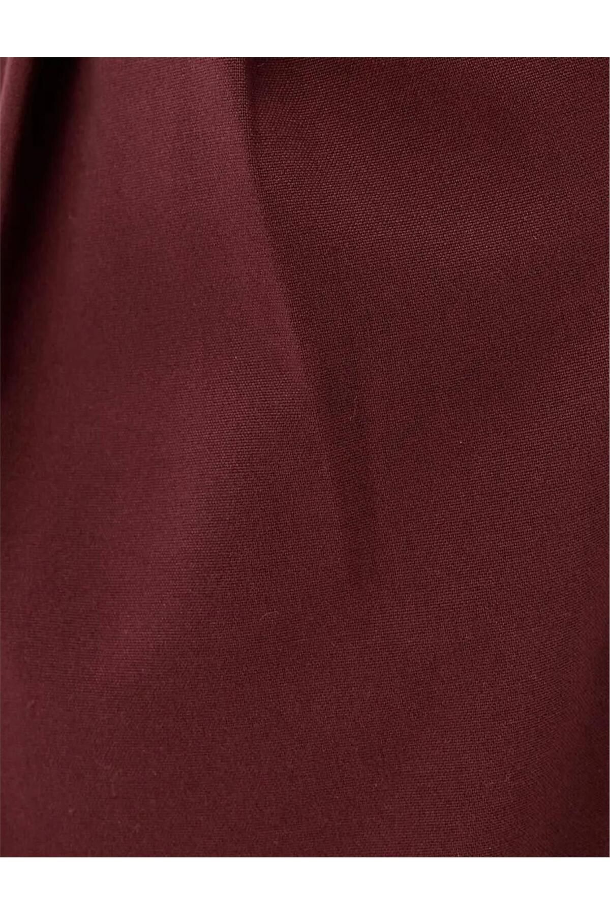 Koton-5wak40154pw 464 Pantaloni țesuți de damă roșu Claret 6