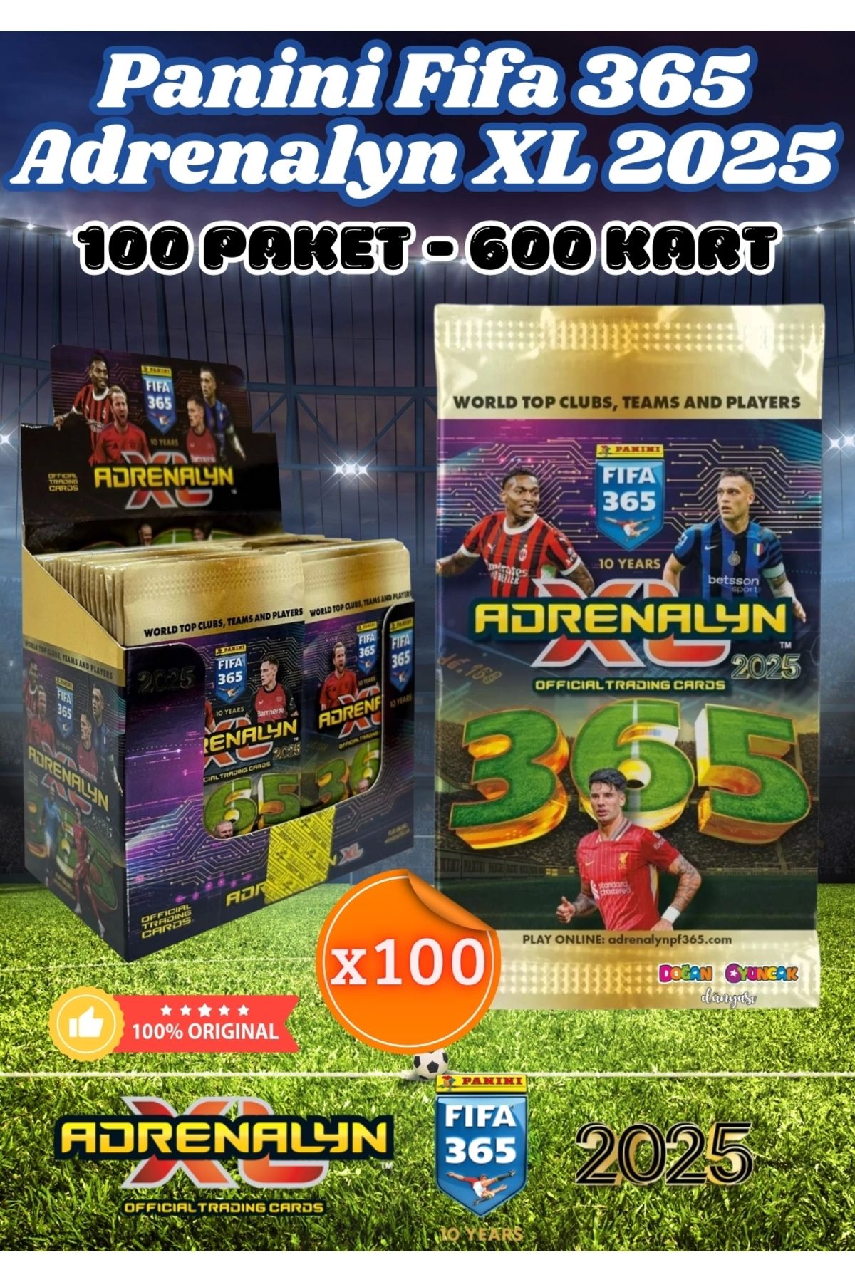 Doğan Oyuncak Dünyası-Panini Fifa 365 Adrenalyn XL 2025 - 100 Pake Player Card 1