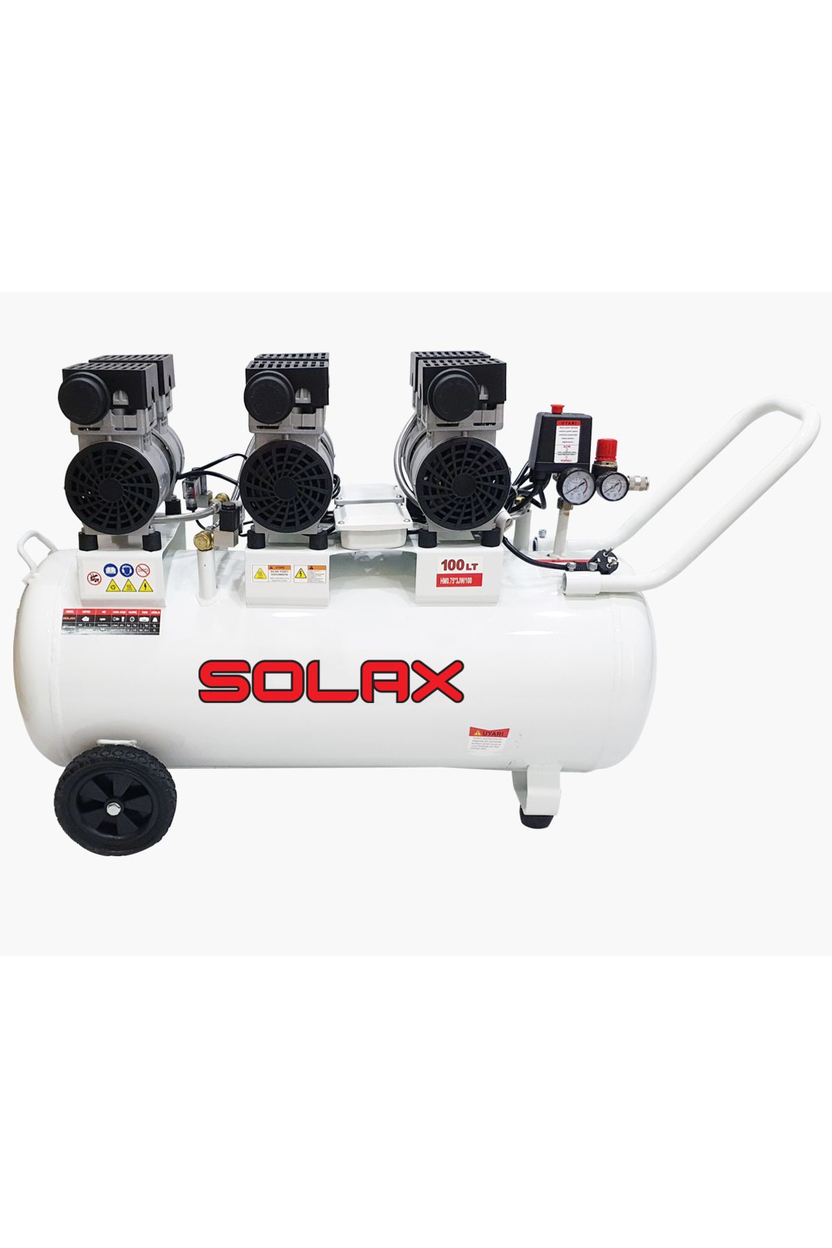 Solax HM0.75*3JW/100 Sessiz Hava Kompresörü 100Lt