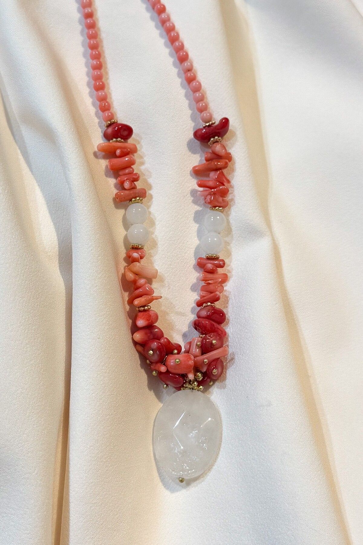 Chic Latife-Coral Natural Stone Necklace 6