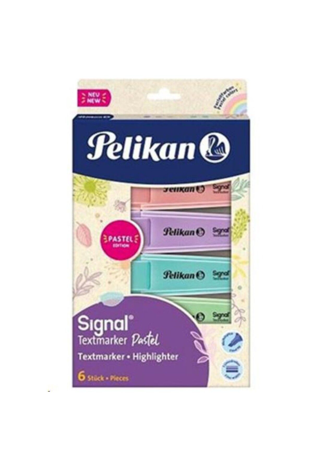 Pelikan 490 Fosforlu Kalem Pastel 6 Lı