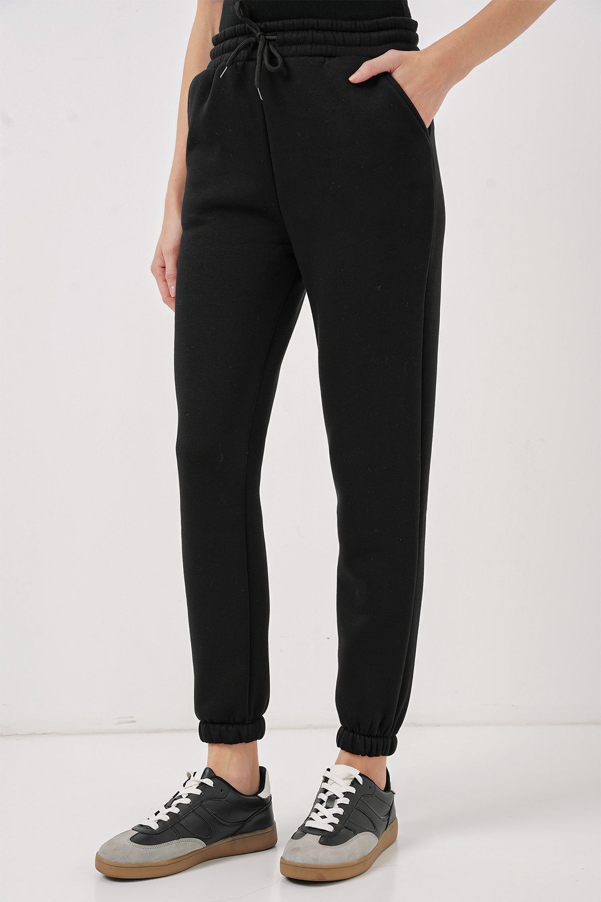 Bigdart-55450 Pantaloni de trening negri cu trei fire 2
