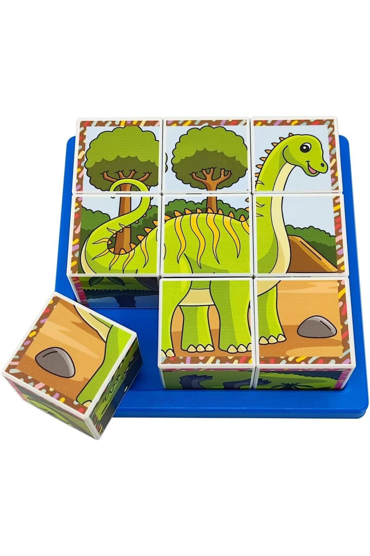 STOREMAX efshopx Dinozorlar 3D Puzzle Seri 2 - (9 Küp 6 Dinazor Yapboz) New Desing 1002192