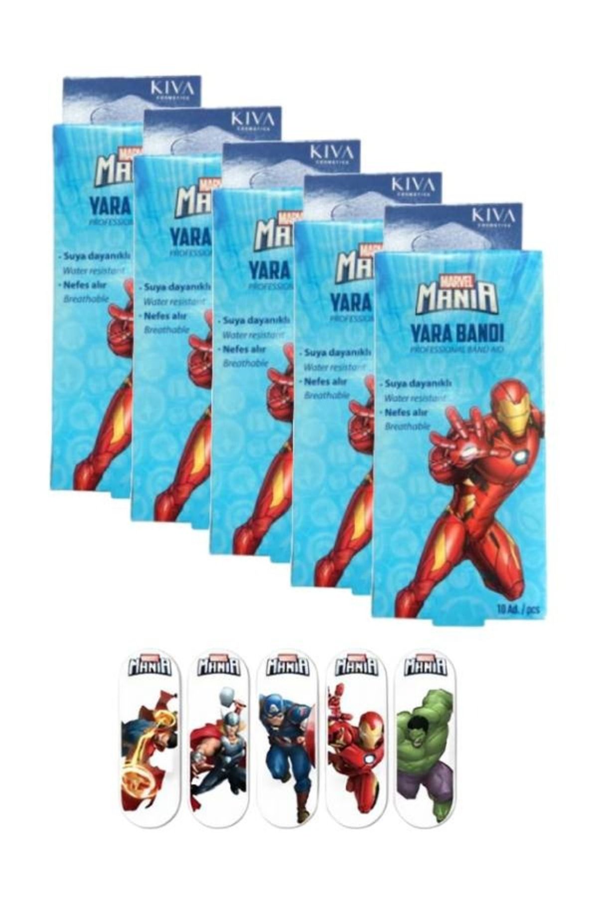 Marvel IronMan Iron Man Yara Bandı 10'lu (5 Adet)