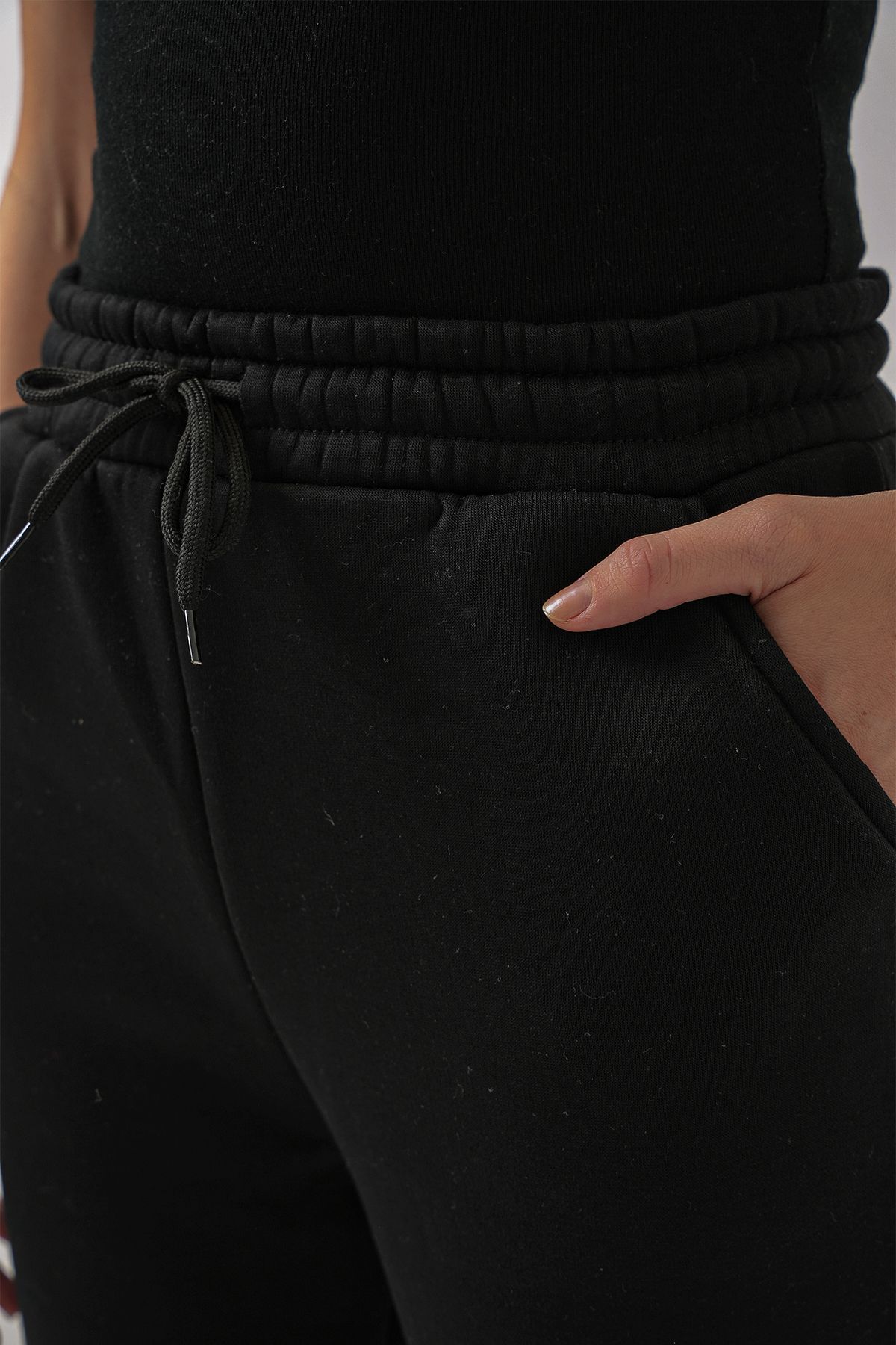Bigdart-55450 Pantaloni de trening negri cu trei fire 5