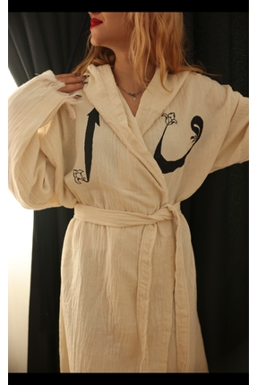 hat craft 100 pamuklu müslin buldan bornoz, kaftan, sabahlık. Doğal kumaş, el...