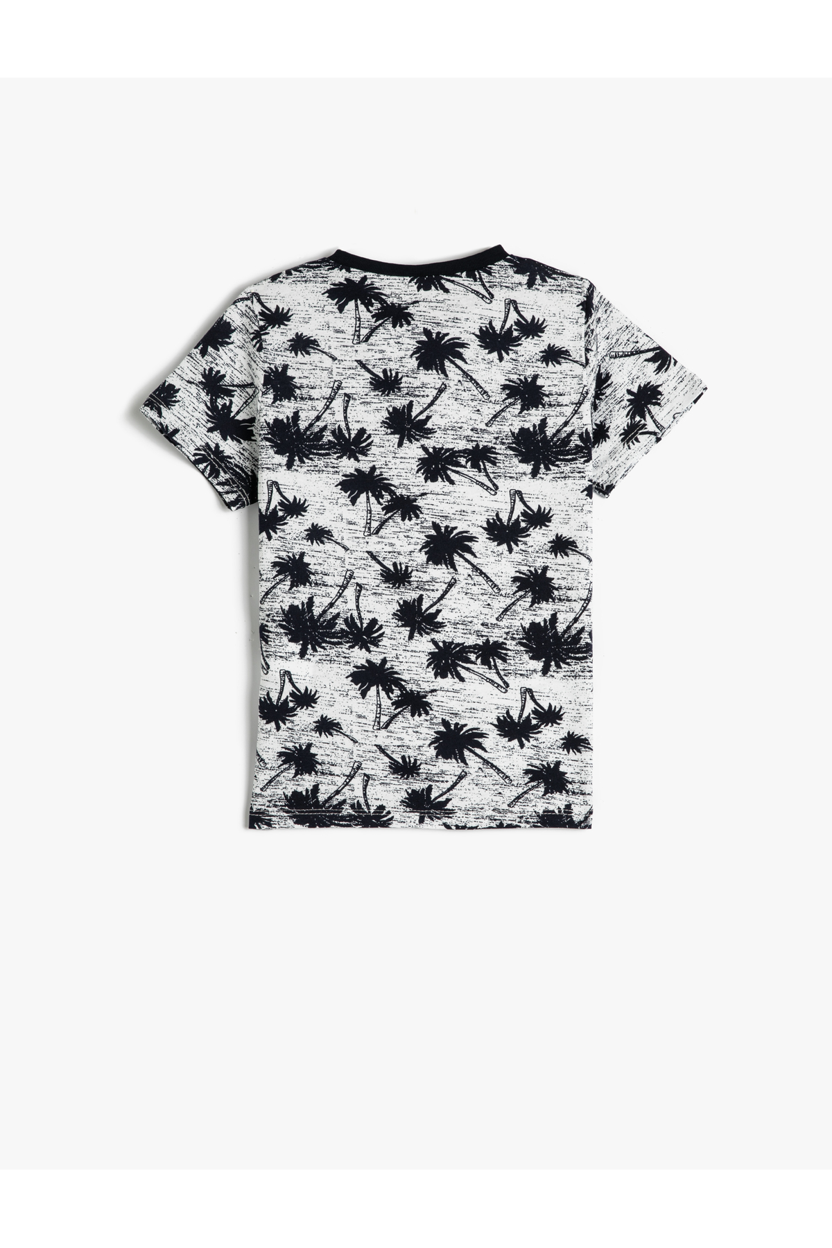 Koton Palmiye Baskılı Pamuklu Kısa Kollu Tişört fotoğrafı 2 (önizleme)