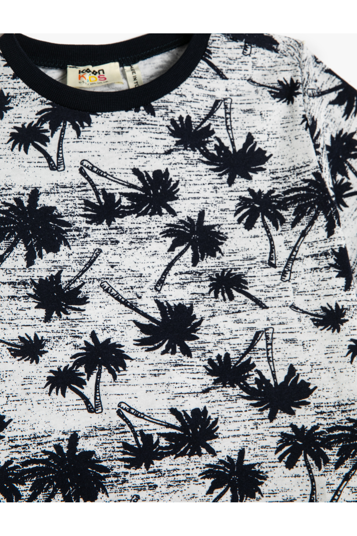 Koton Palmiye Baskılı Pamuklu Kısa Kollu Tişört fotoğrafı 3 (önizleme)
