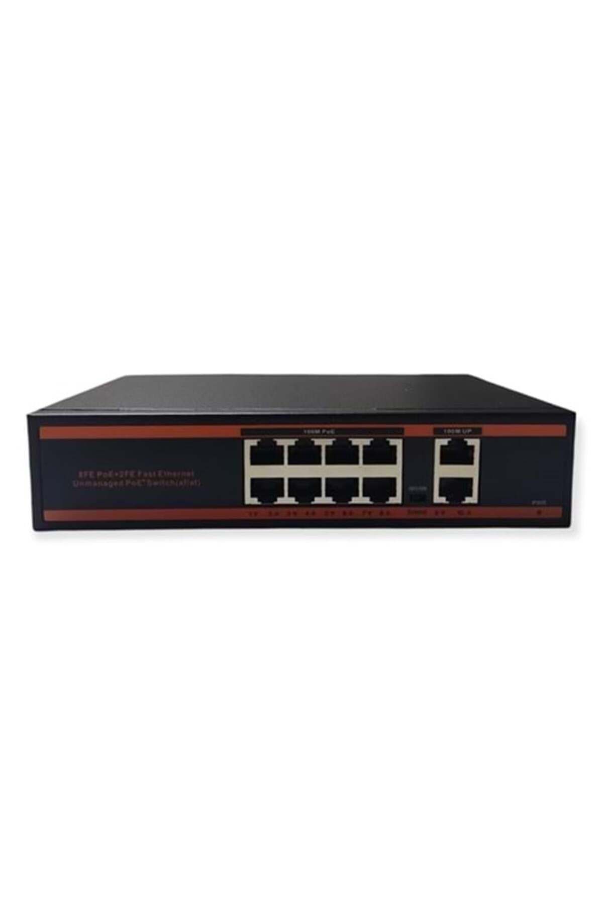 Genel Markalar Nd1p802lf 8 Port Poe 10-100 Mbps 2 Port 10-100 Uplink Switch 150w