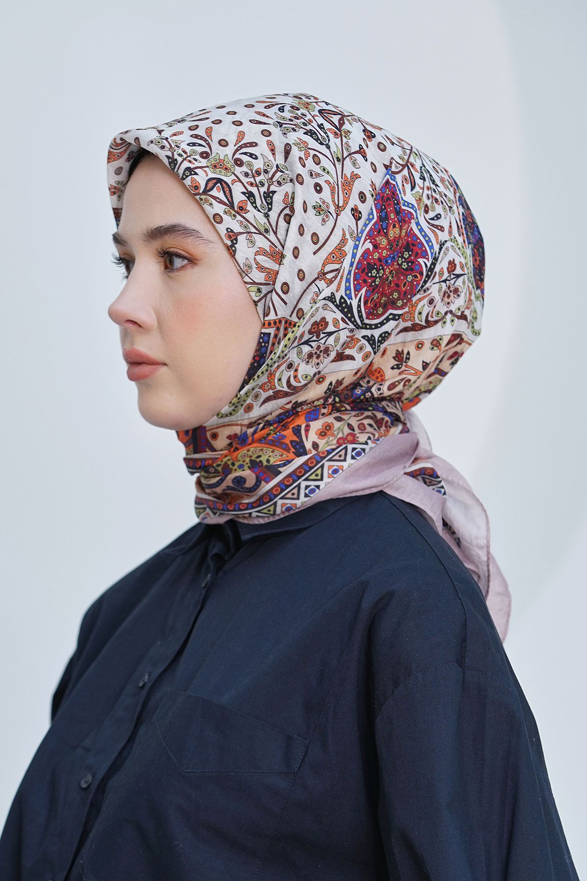 روسری صورتی حجاب الماس هارمونی IPEXI 4295 Loryan