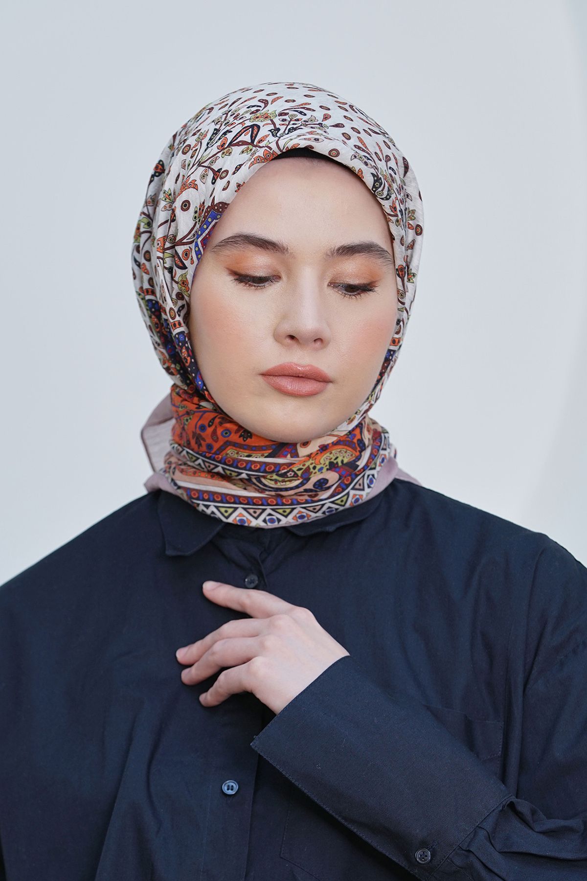 روسری صورتی حجاب الماس هارمونی IPEXI 4295 Loryan