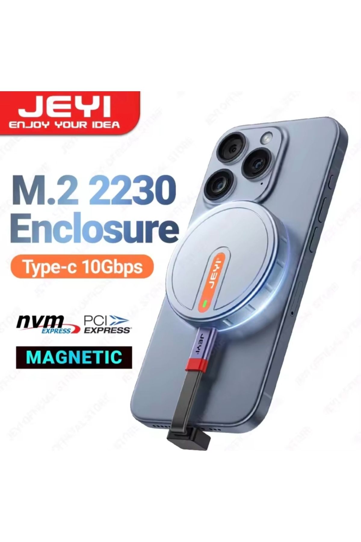 JEYI 2230 Magsafe Manyetik M.2 Nvme SSD Kutusu 10Gbps 3.2 Süper Hızlı Telefon Tablet Macbook İpad Laptop