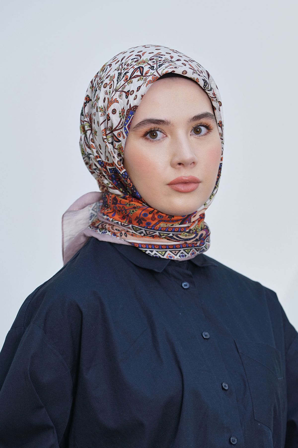 روسری صورتی حجاب الماس هارمونی IPEXI 4295 Loryan