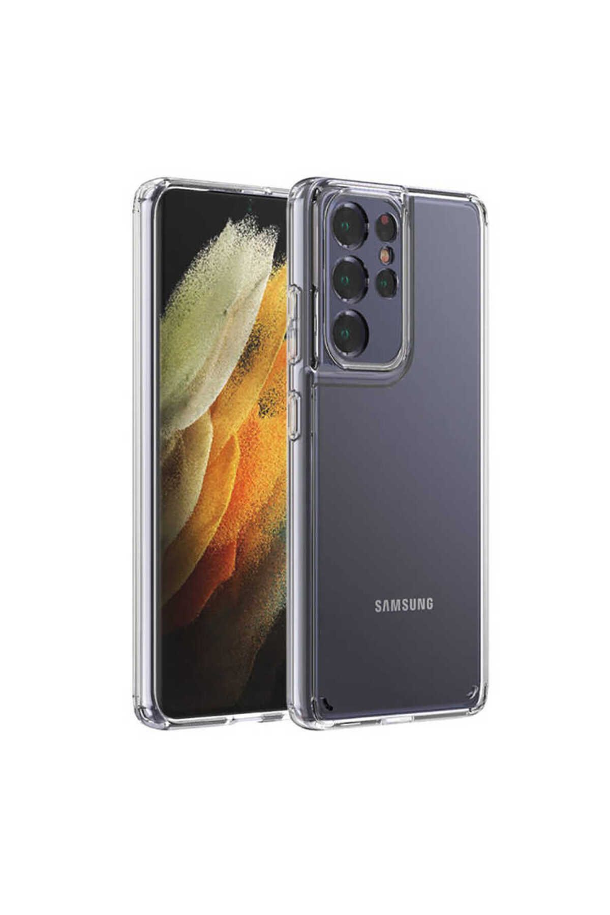 gaappy Boss Serisi Samsung Galaxy S21 Ultra Şeffaf Kapak