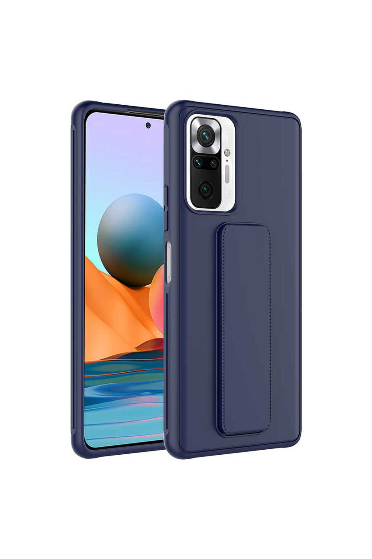 gaappy Pstand Serisi Xiaomi Redmi Note 10 Pro Lacivert Kapak