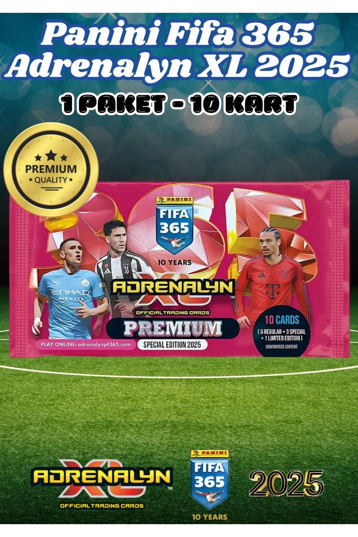 Doğan Oyuncak Dünyası-بطاقة ألعاب Panini Premium FIFA 365 Adrenalyn XL 2025 - عبوة واحدة 1