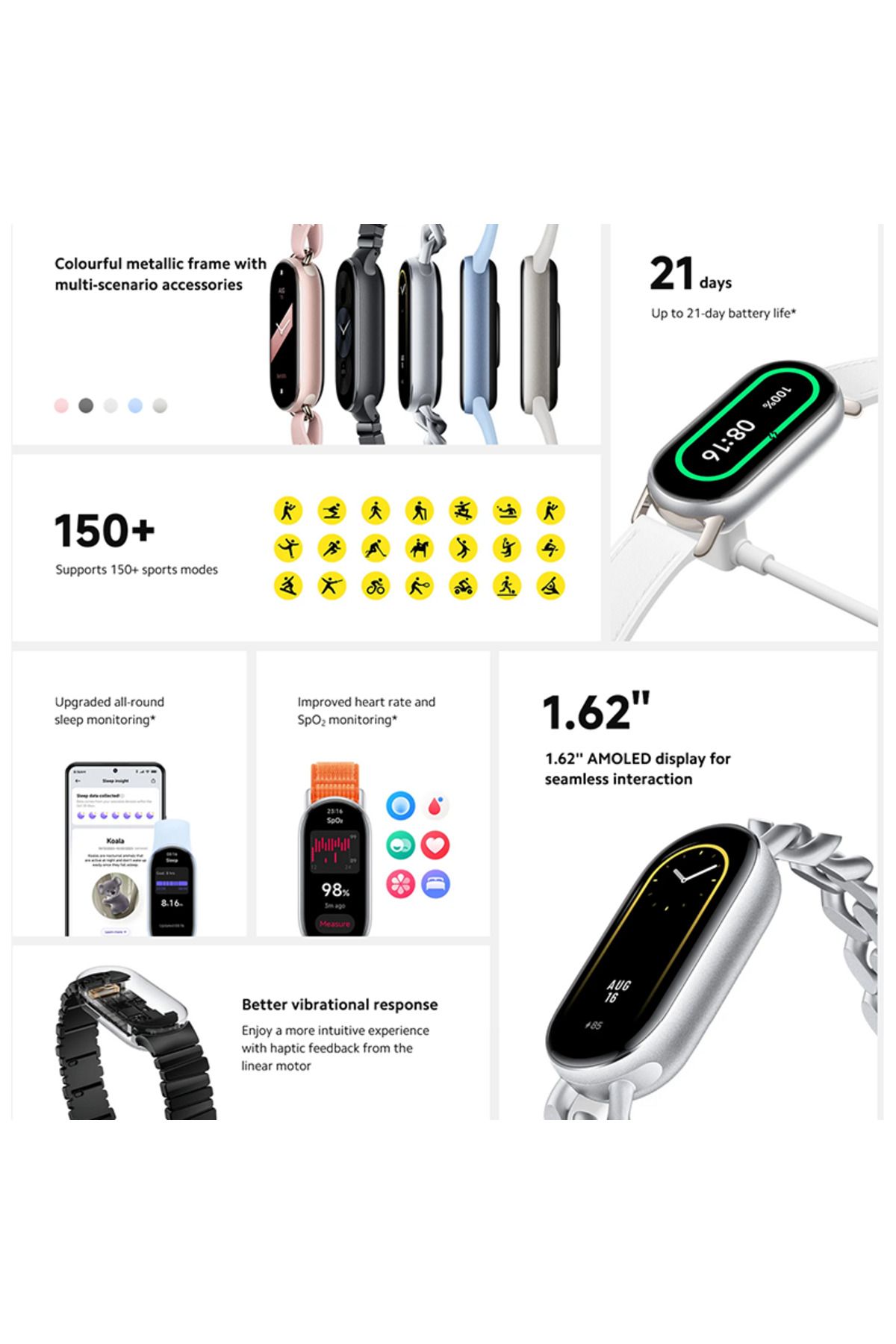 Xiaomi-Smart Band 9 BHR8345GL - Mystic Rose 5