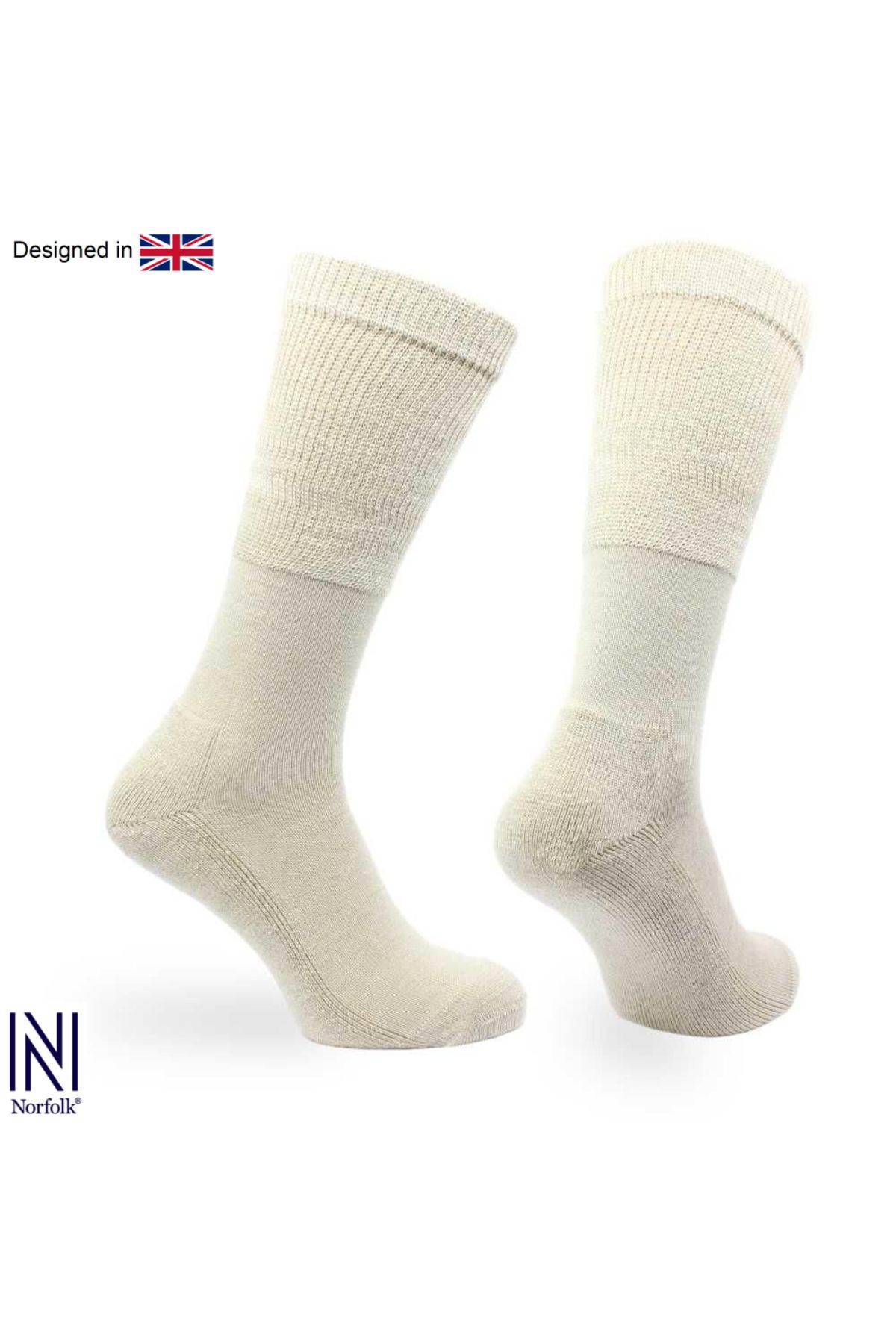 NORFOLK-Morgan Stretch Technology Wool Diabetes Socks - Extra Wide and Sugar Patient Socks 1 Pair 2