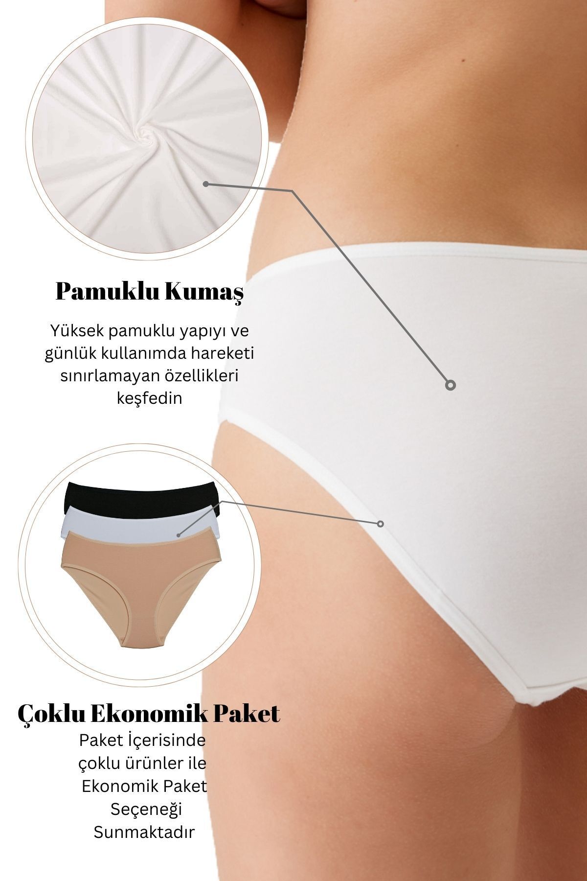 Pierre Cardin-Economic Pack of 5 - 2956 Model Comfortable Cotton Classic Basic Waist 7