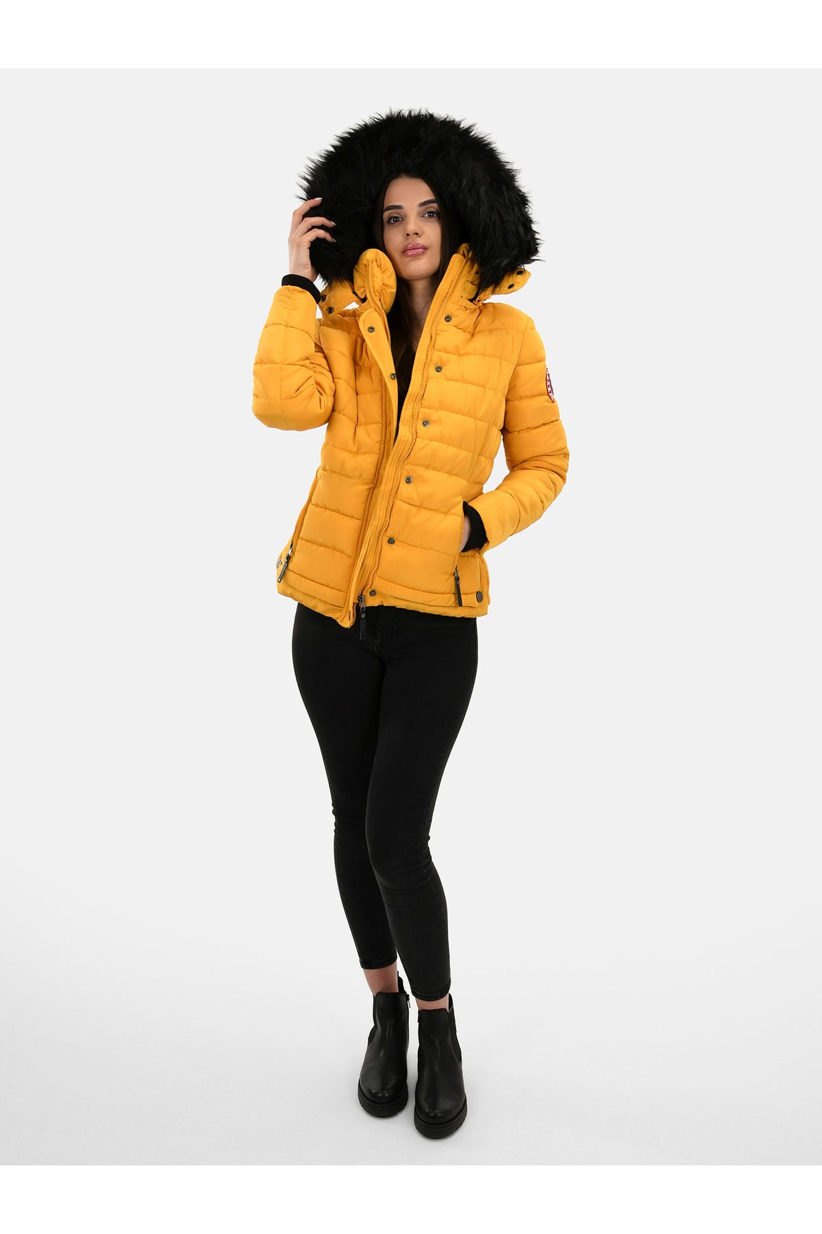 Navahoo-Chloe warme Damen Winter Jacke Parka Mantel Stepp Kurzjacke gefüttert NEU B301 6
