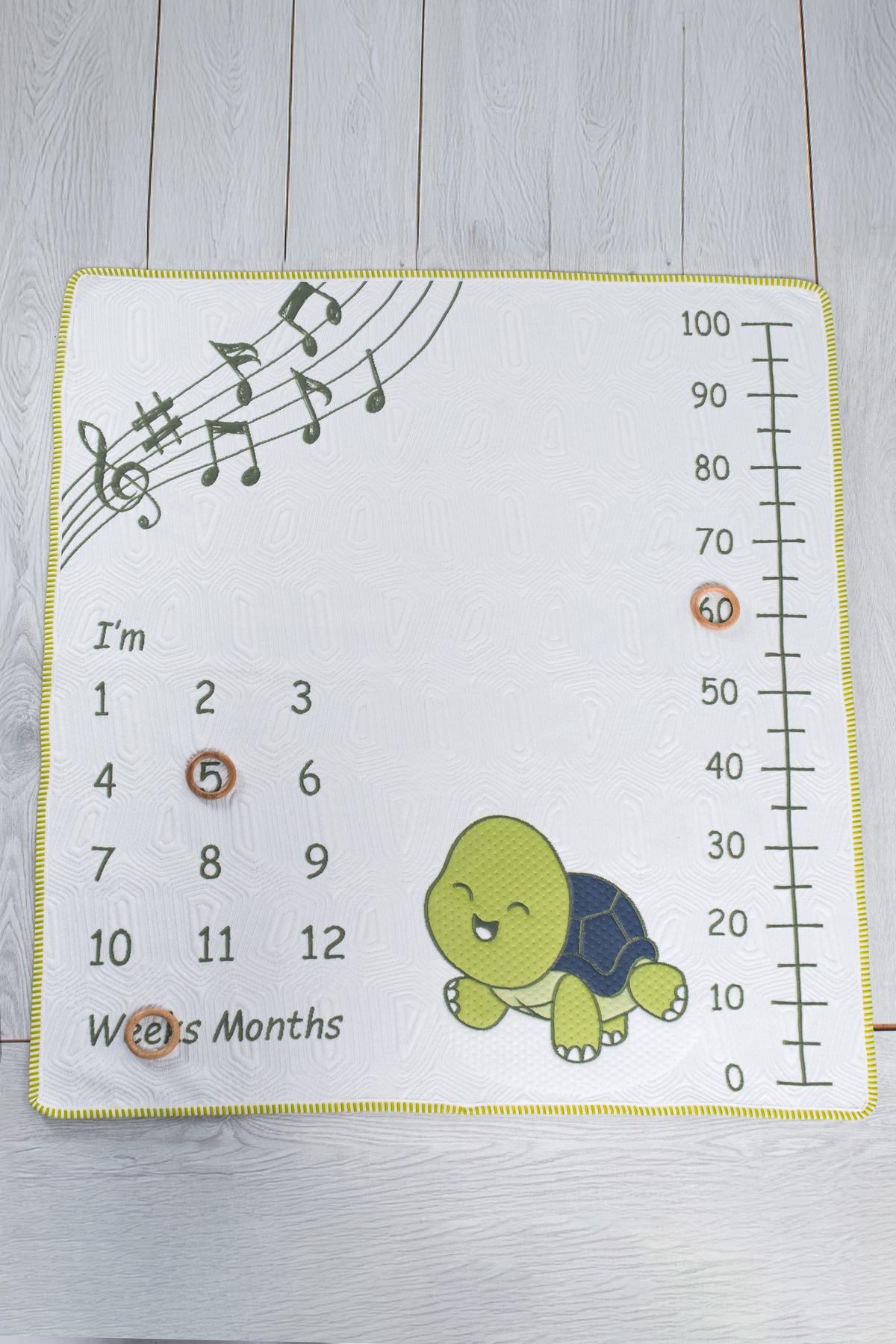 KiddyTurtles Bebek&Çocuk Premium Oyun Matı Desenli Örme Kumaş fotoğrafı 2 (önizleme)