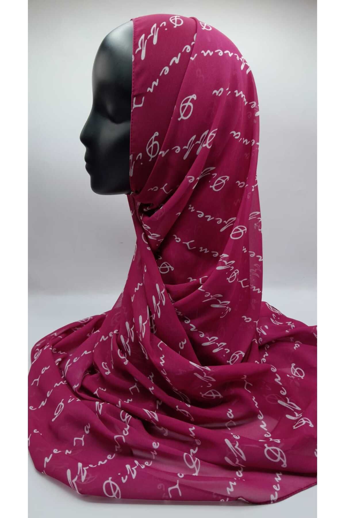 Differenza-Fuchsia Logo Shawl 1