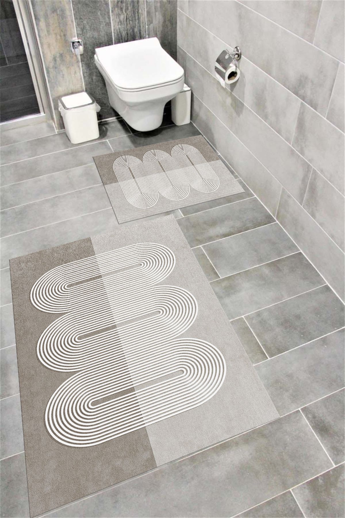 Bordo Halı Su Emici Yumuşak Kaymaz Taban Sünger Dolgulu Yıkanabilir Dekoratif Banyo Paspası-1016