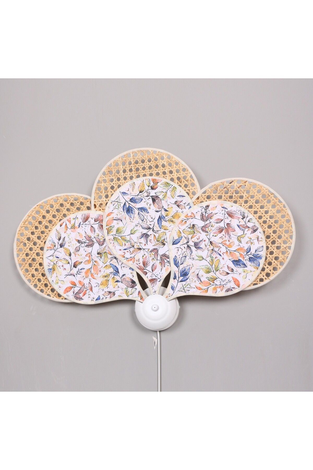 Mylamp-New Daisy Natural Hazeran & Linen Fabric Sconce 3