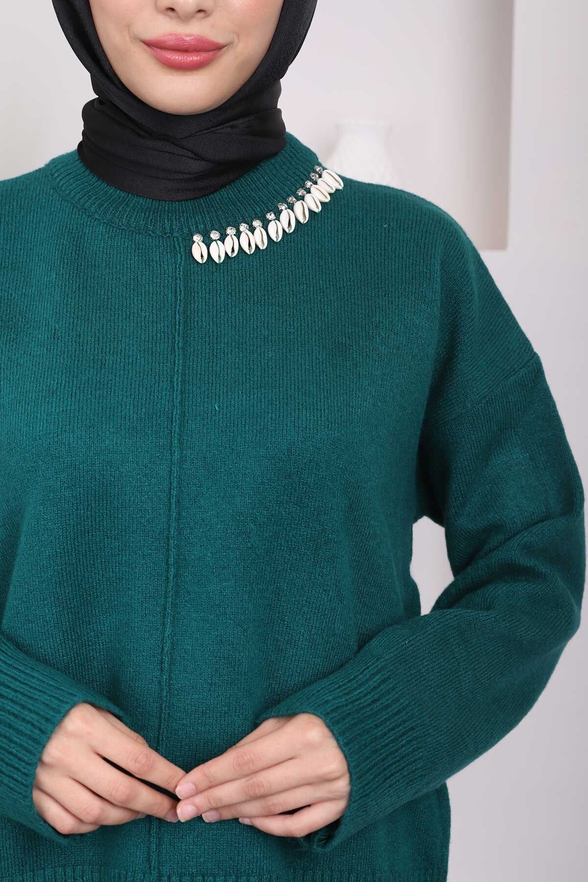 İmajButik-Emerald Collar Stone Shardon Knitwear Sweater 4