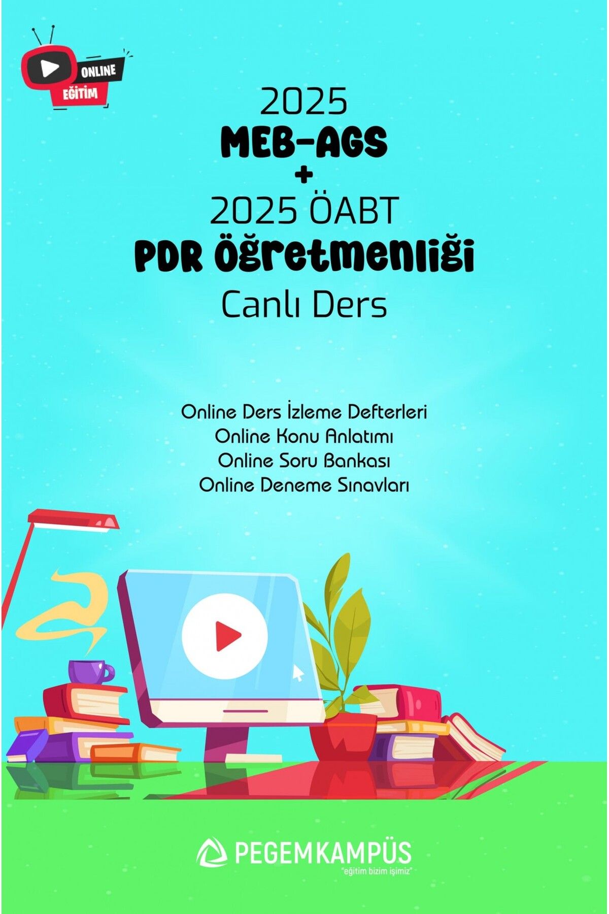 Pegem Akademi 2025 MEB-AGS + ÖABT PDR Öğretmenliği Canlı Dersler + Online Materyaller