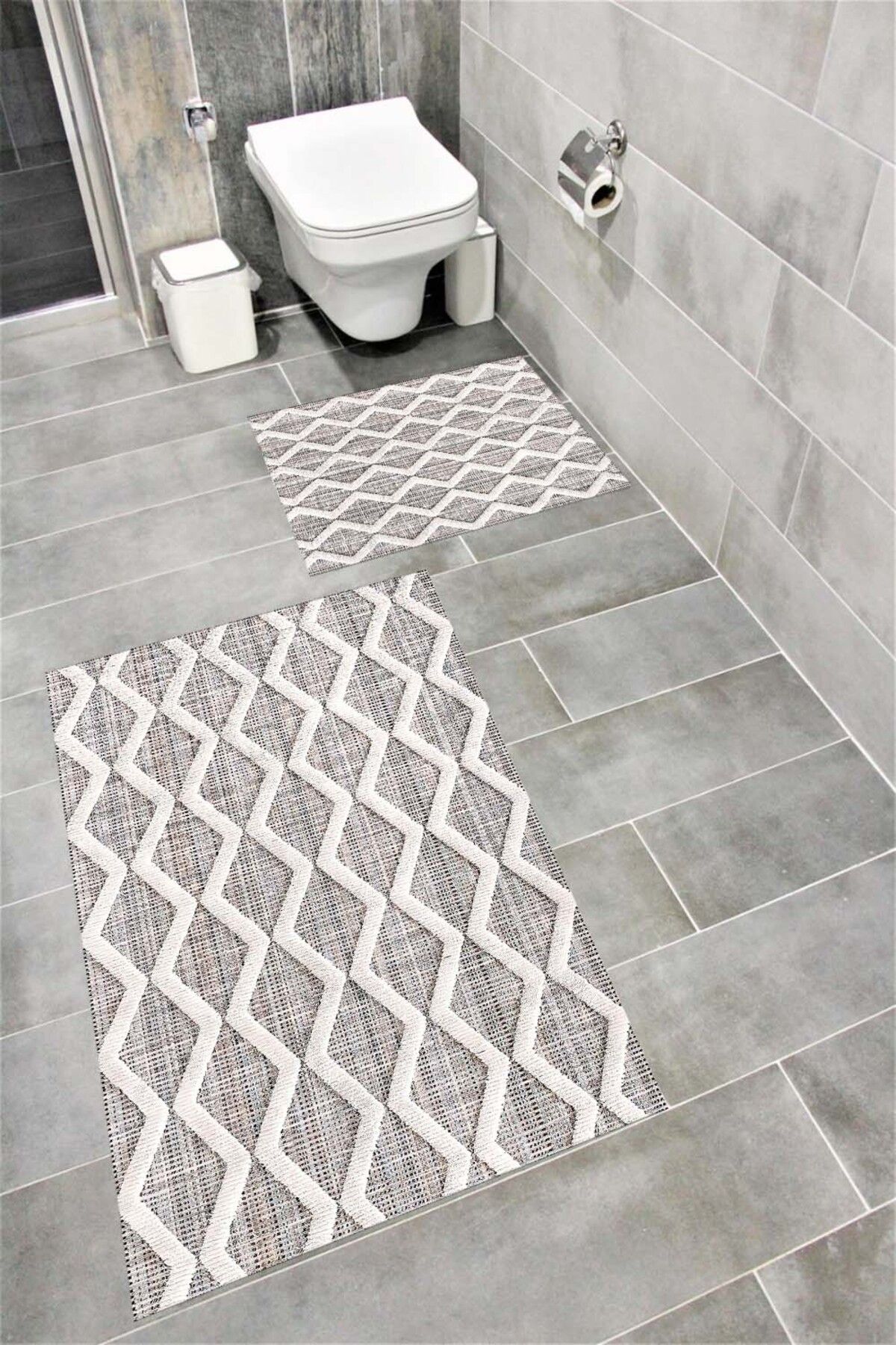 Bordo Halı Su Emici Yumuşak Kaymaz Taban Sünger Dolgulu Yıkanabilir Dekoratif Banyo Paspası-1093drew