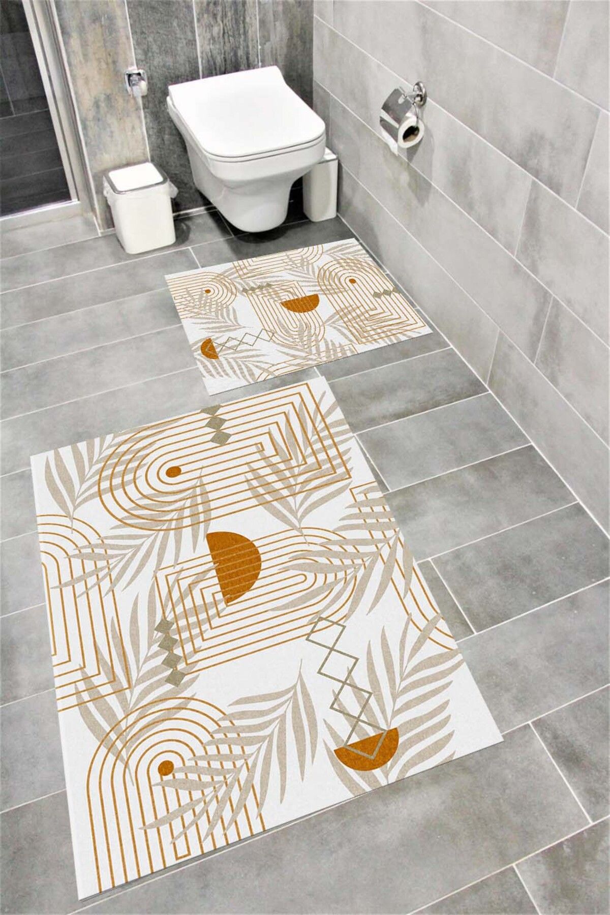 Bordo Halı Su Emici Yumuşak Kaymaz Taban Sünger Dolgulu Yıkanabilir Dekoratif Banyo Paspası-1173