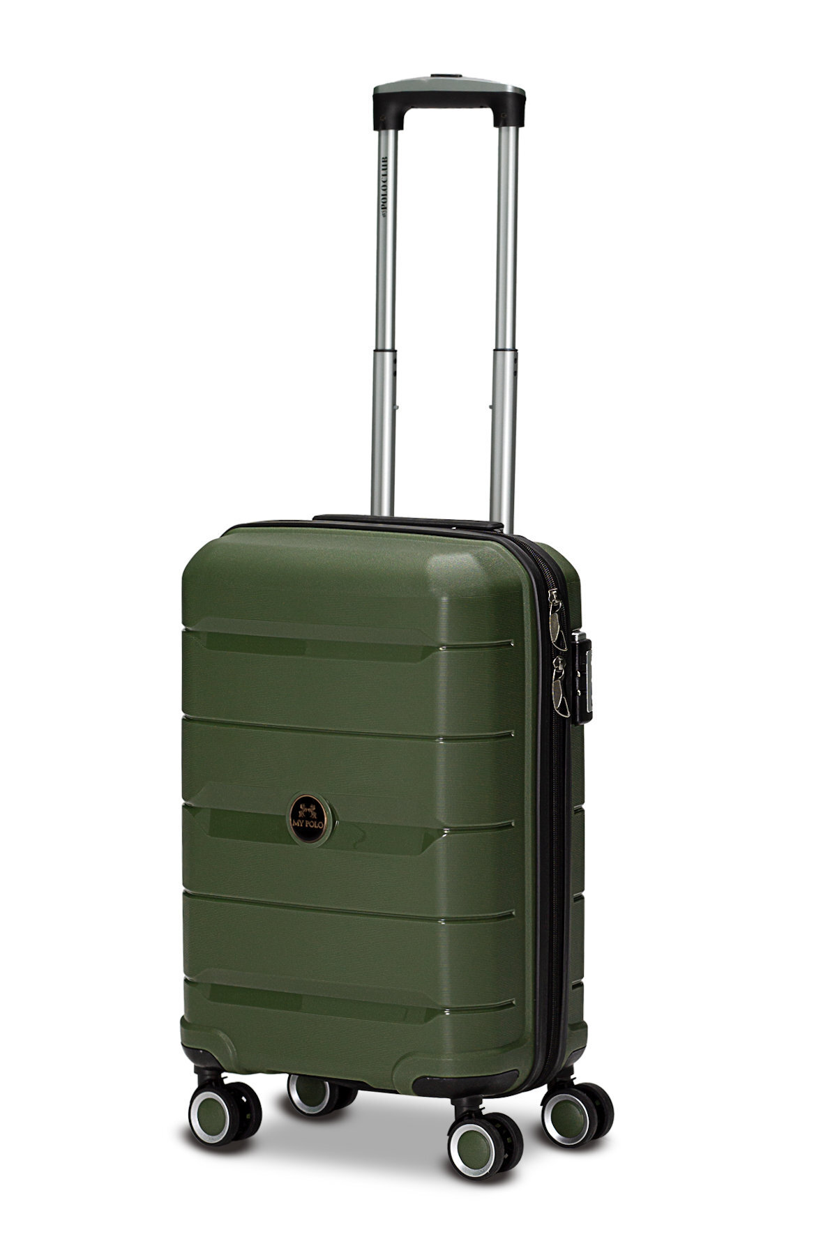 Fiyaka My-pp Kabin boy Küçük Polipropilen Süper esnek kırılmaz tekerlekli valiz bavul seyahat HAKİ