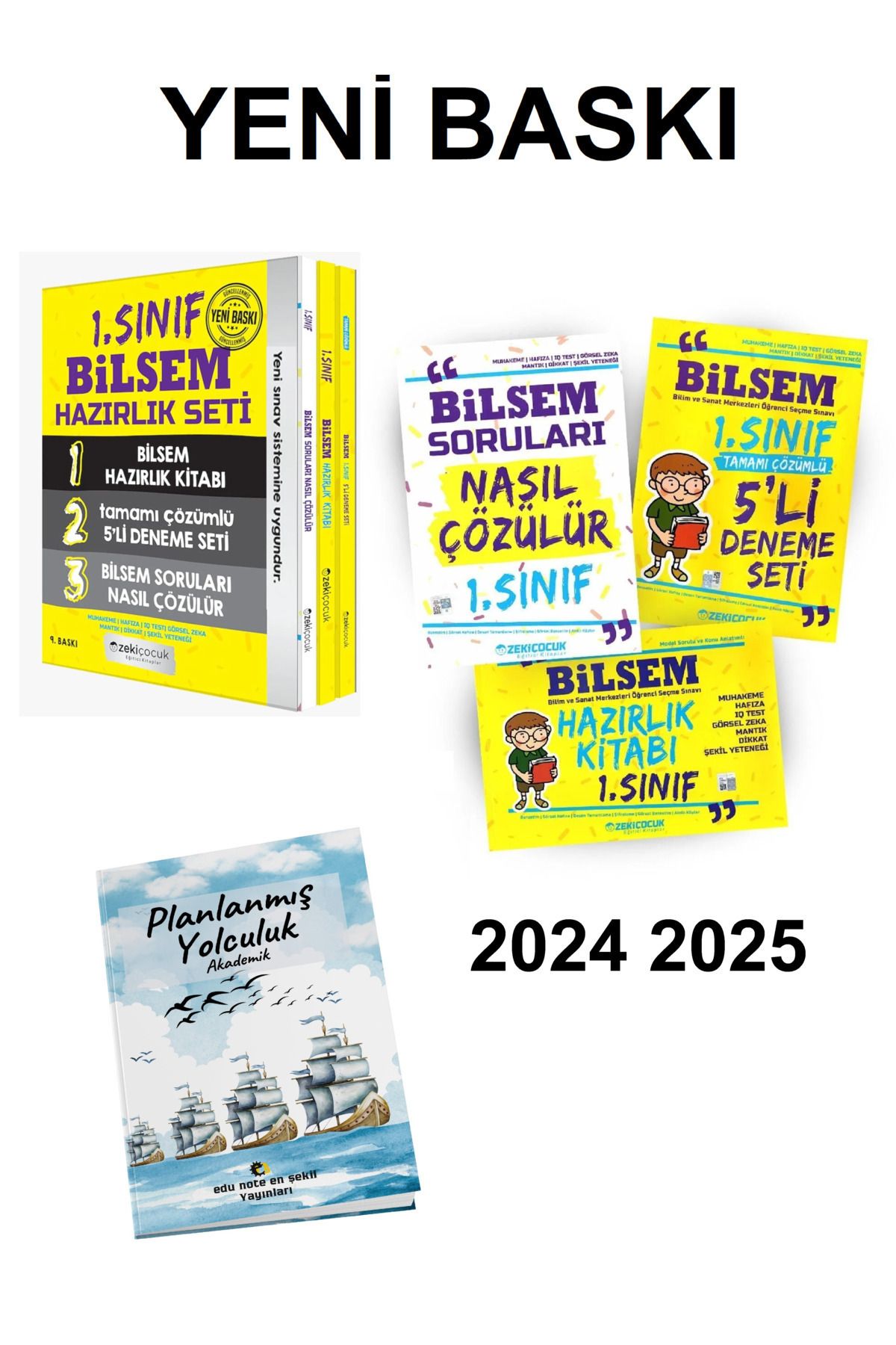 Zeki Çocuk Eğitici Kitaplar Zeki Çocuk - Bilsem 1. Sınıf Seti 2024 2025 - Planlanmış Yolculuk - Bilsem Hazırlık Kitabı