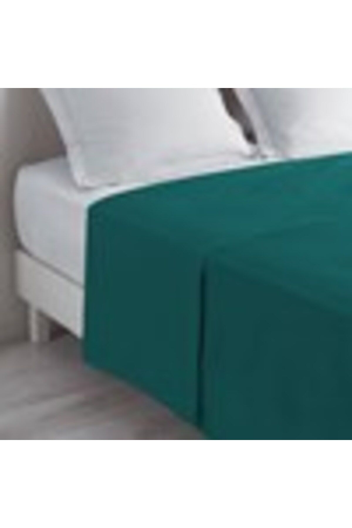 Maki Home Maki 100% Bumbac Verde Închis 160x240 Cearșaf Plat Fără Cauciuc, Potrivit Pentru Paturi De O Persoană - 160 x 240