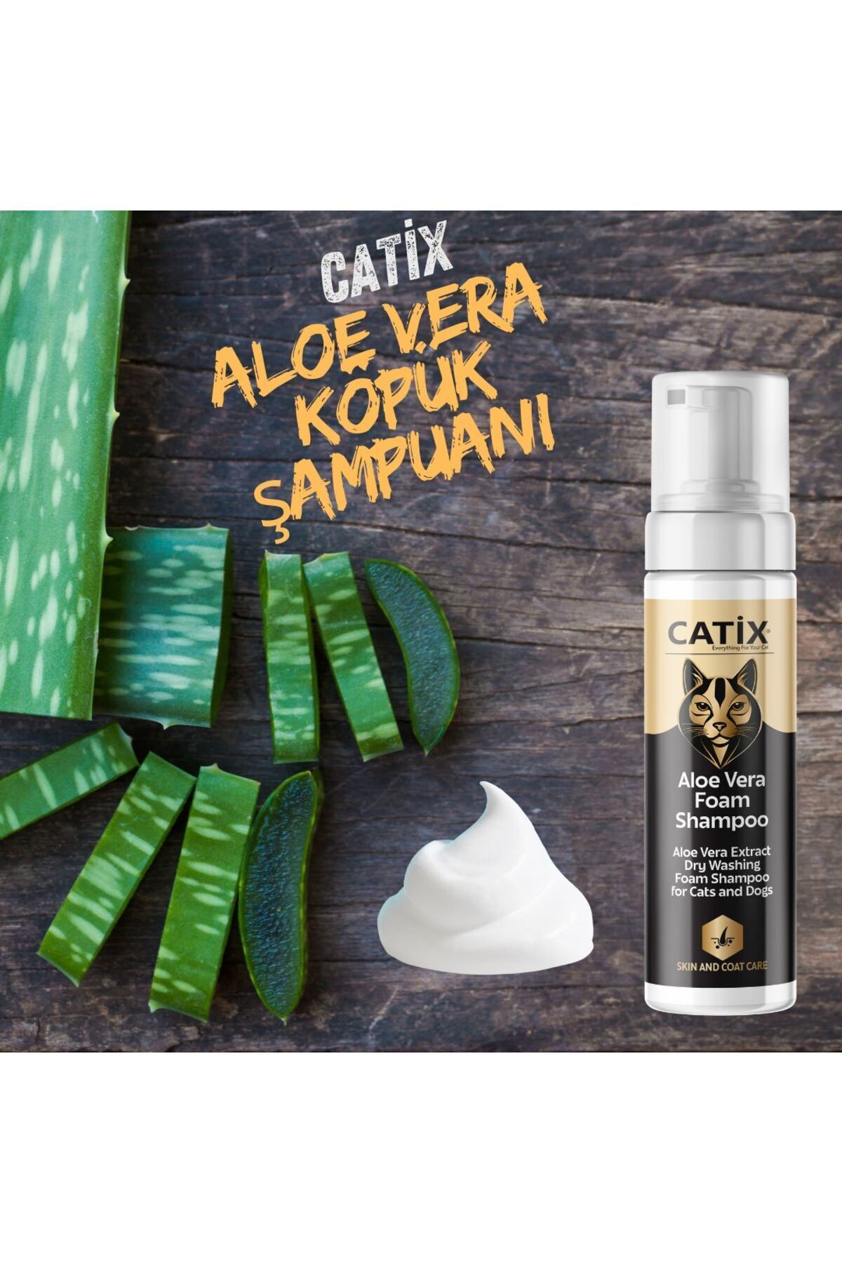 CATİX Aloe Vera Ve Buğday Özlü Köpük Şampuan 200 Ml