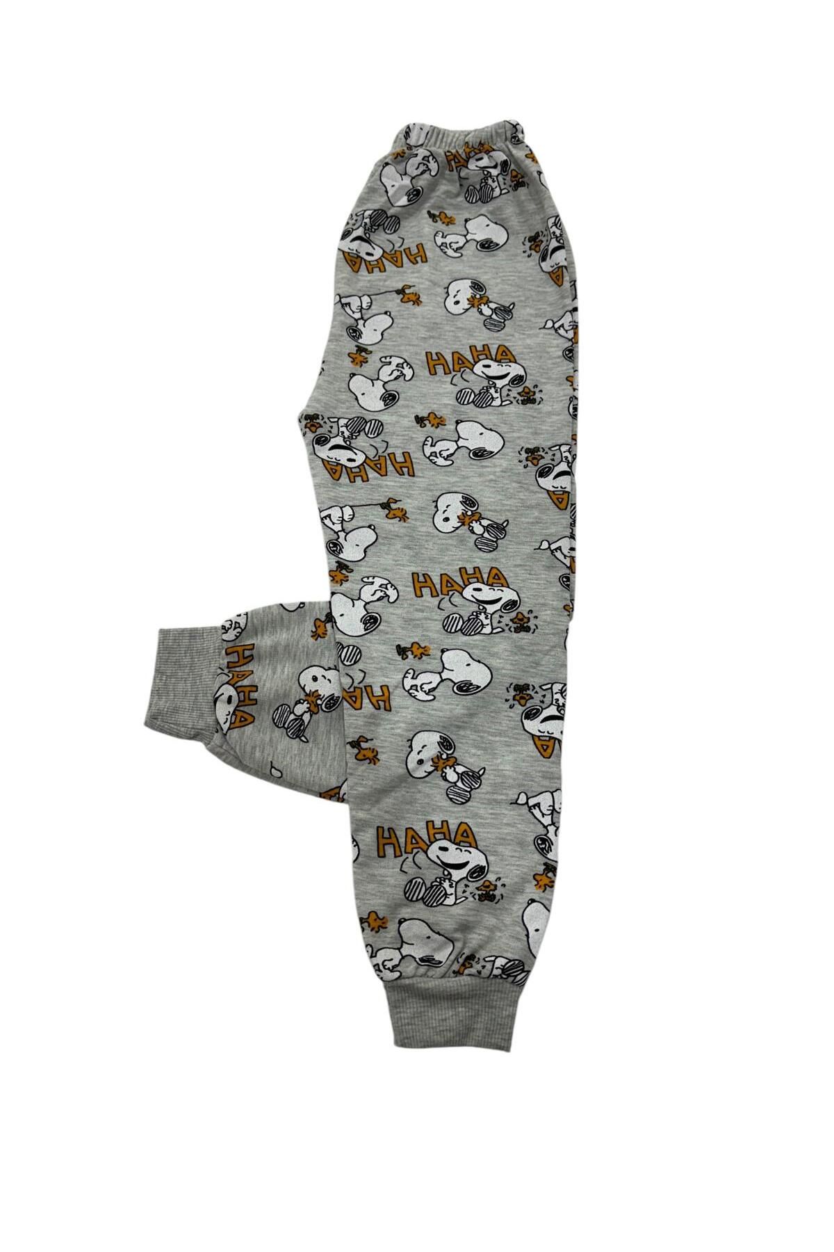 Esterella-Snoopy Printed Boys' Pajama Bottoms - 2 Thread, Tight Fit 4