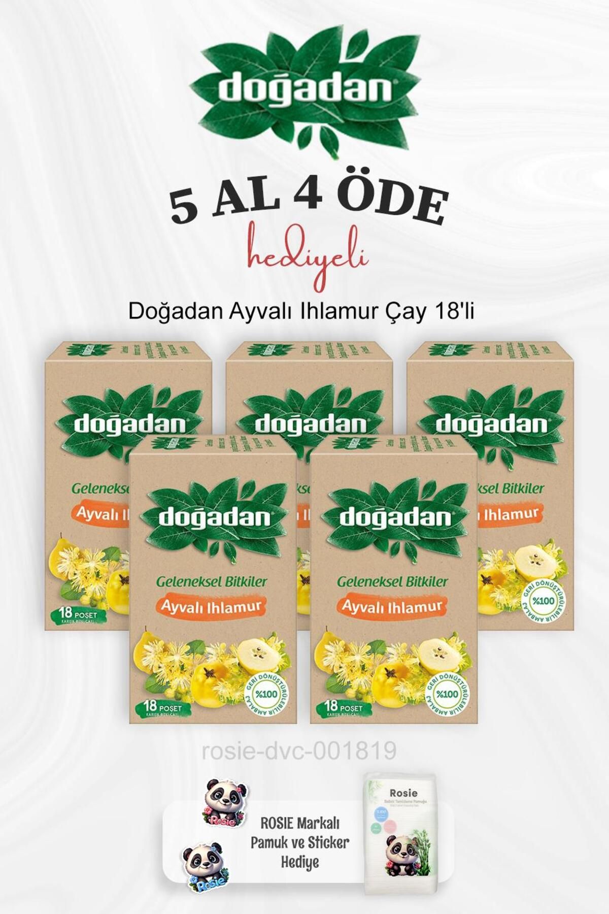 Doğadan-18-Piece Ayvalı Linden Tea Set - Buy 5 Pay 4 and Rosie Cotton 1