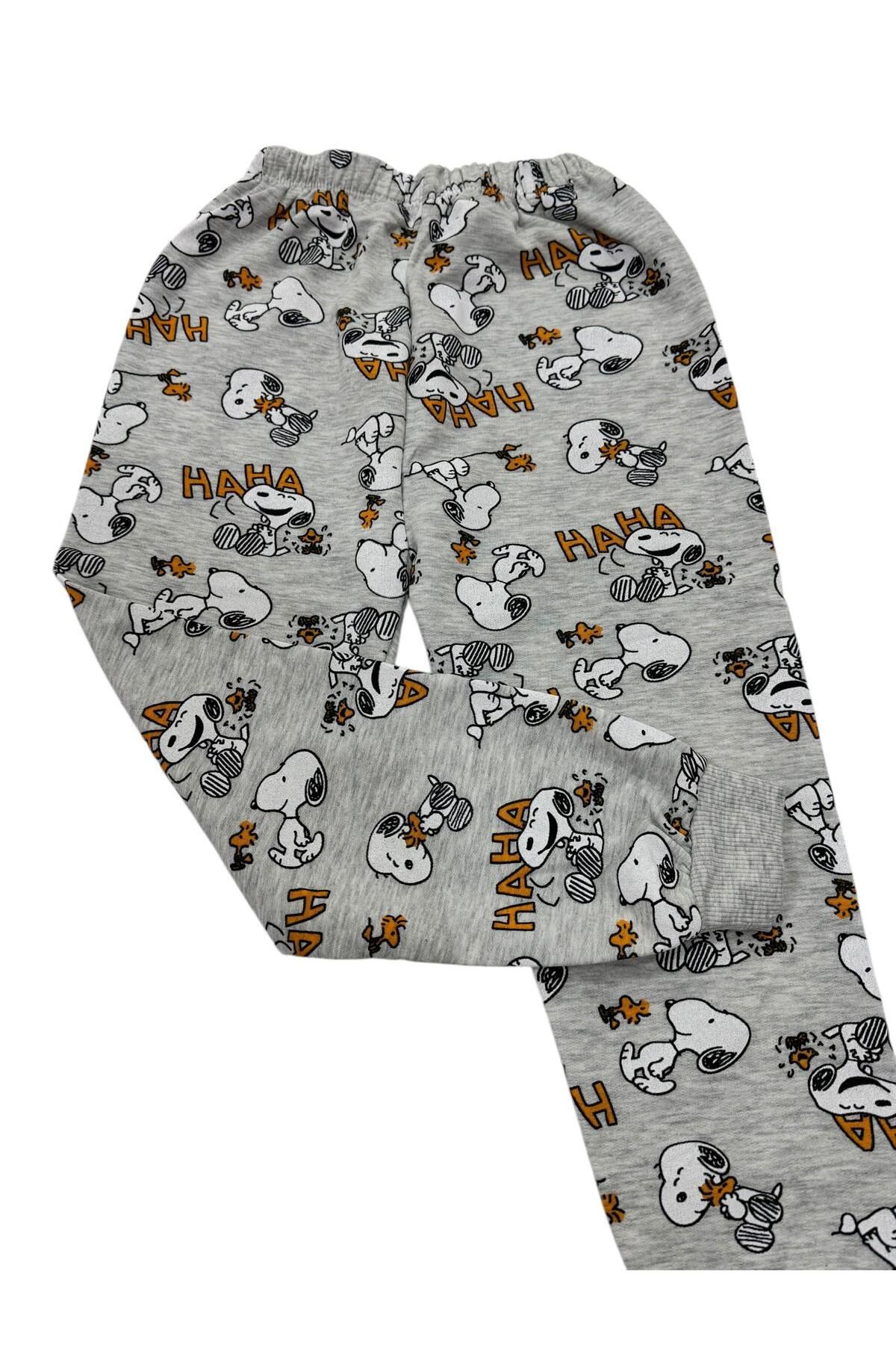 Esterella-Snoopy Printed Boys' Pajama Bottoms - 2 Thread, Tight Fit 2