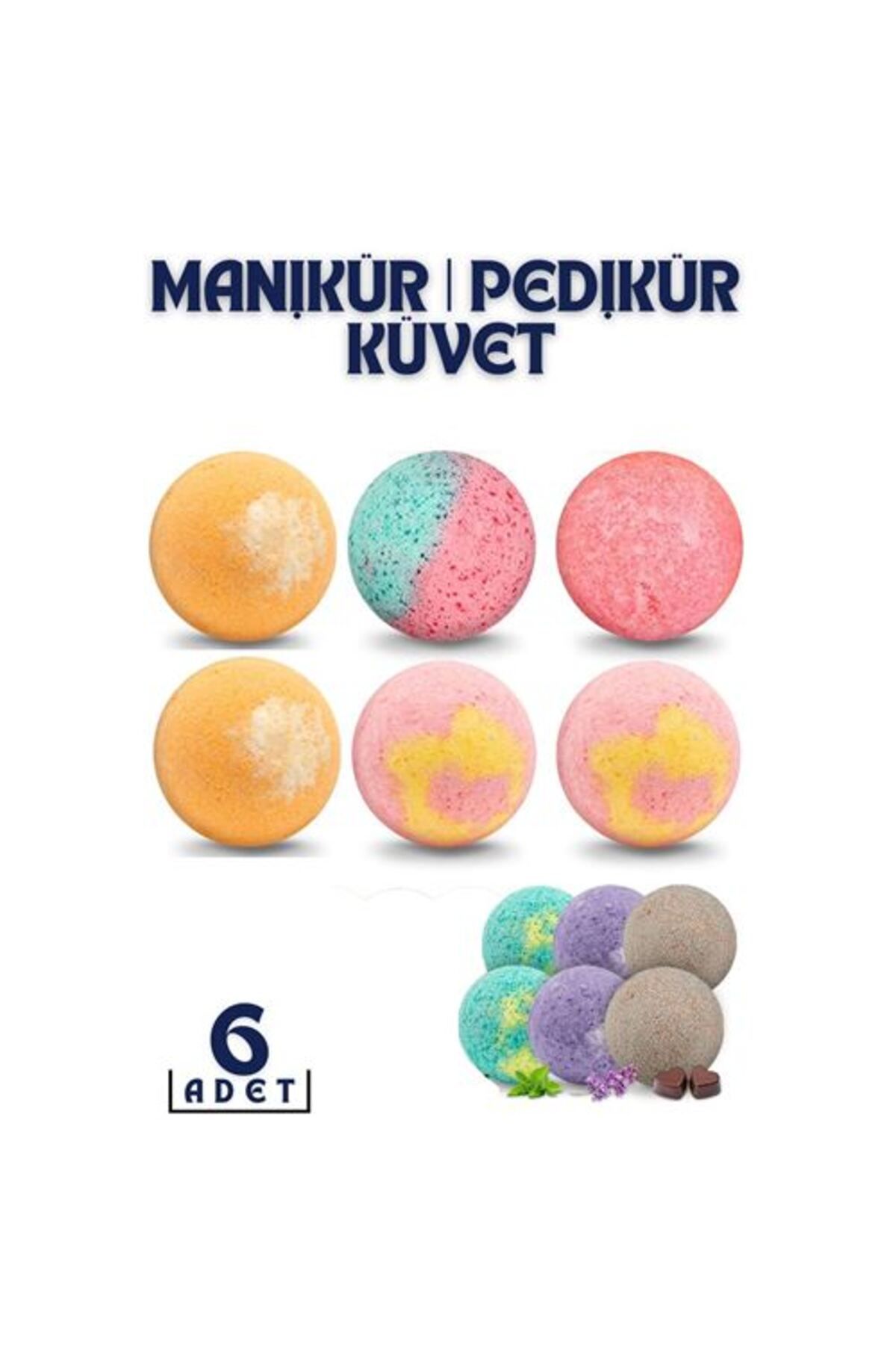 Takaz Global 6 ADET Pedikür Manikür Banyo Bombası Topu