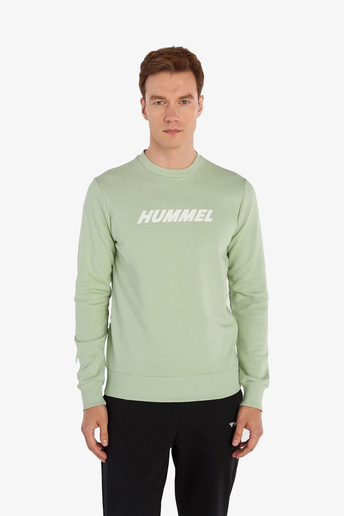 hummel-Hmlelemental Men's Green Sweatshirt 921936 -9830 1