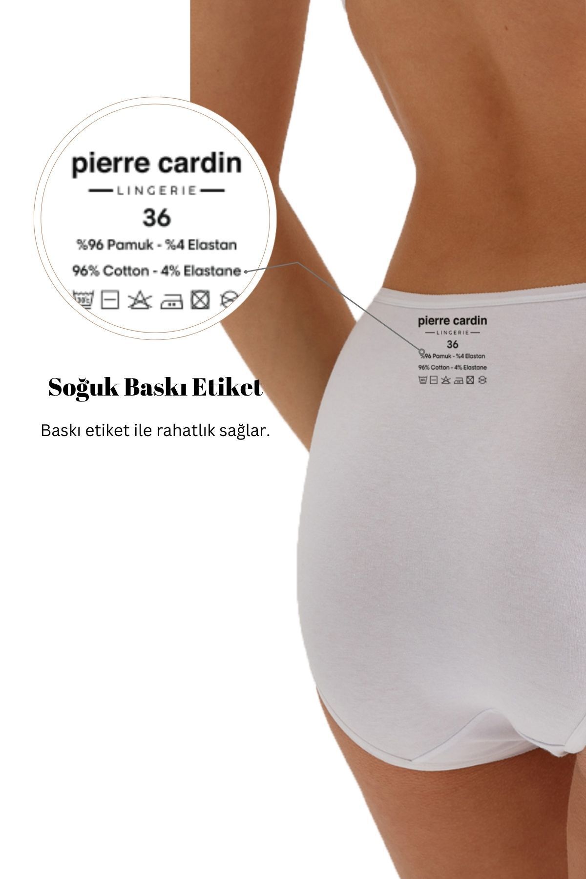 Pierre Cardin-Rosalıe 2700 Cotton 3-Piece Printed and Patterned Economic Panties Pack 5