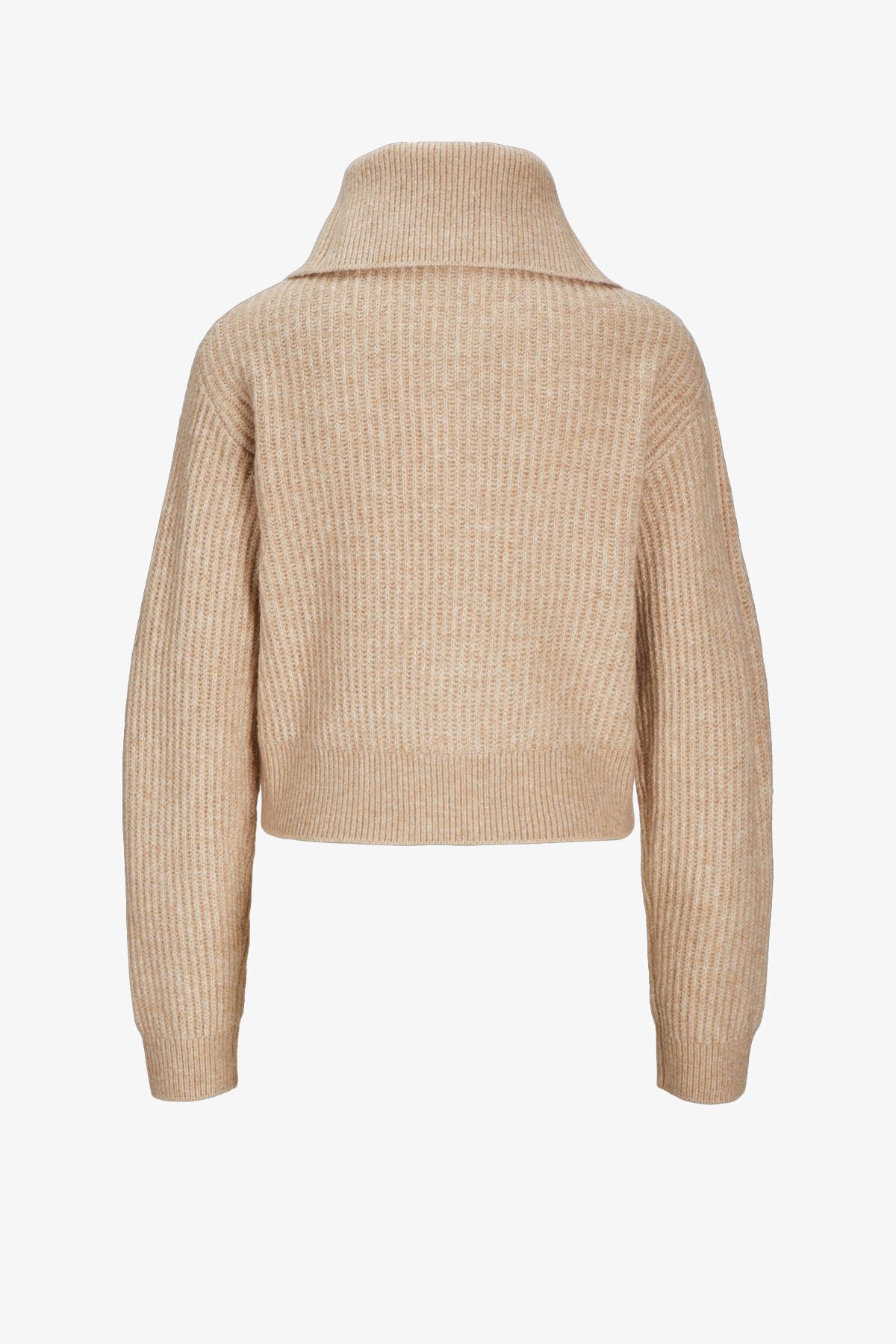JJXX-Women's Beige Cardigan - Jxgılly Diverse, Zip-Up, Peyote 12255361 6